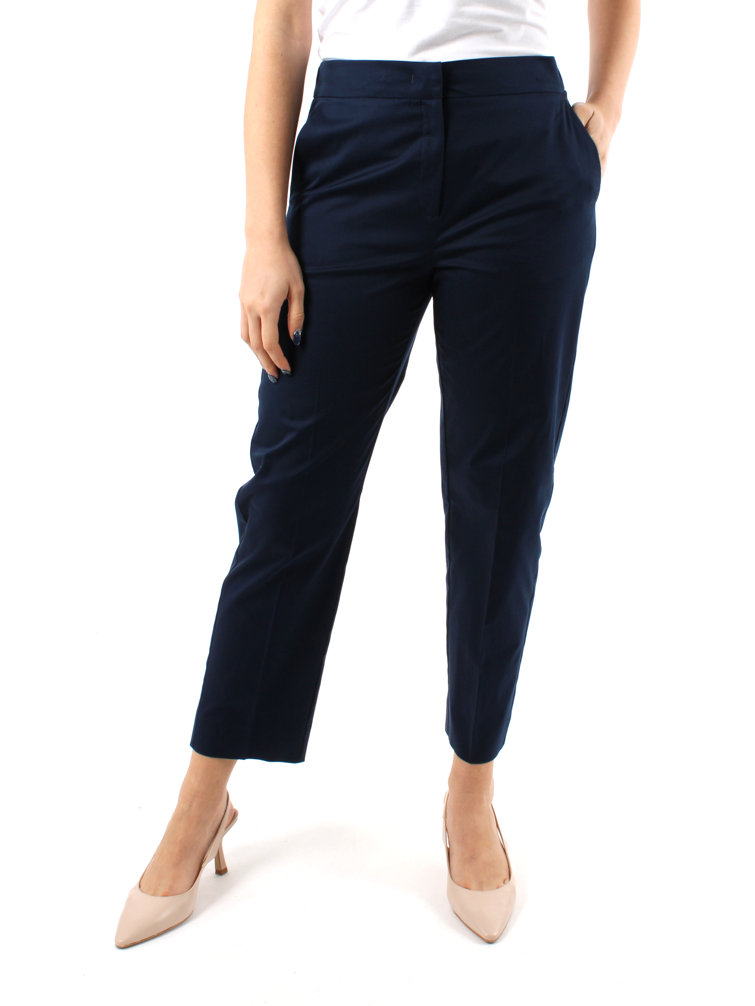 PANTALONI CHINO SEMIADERENTI DONNA BLU