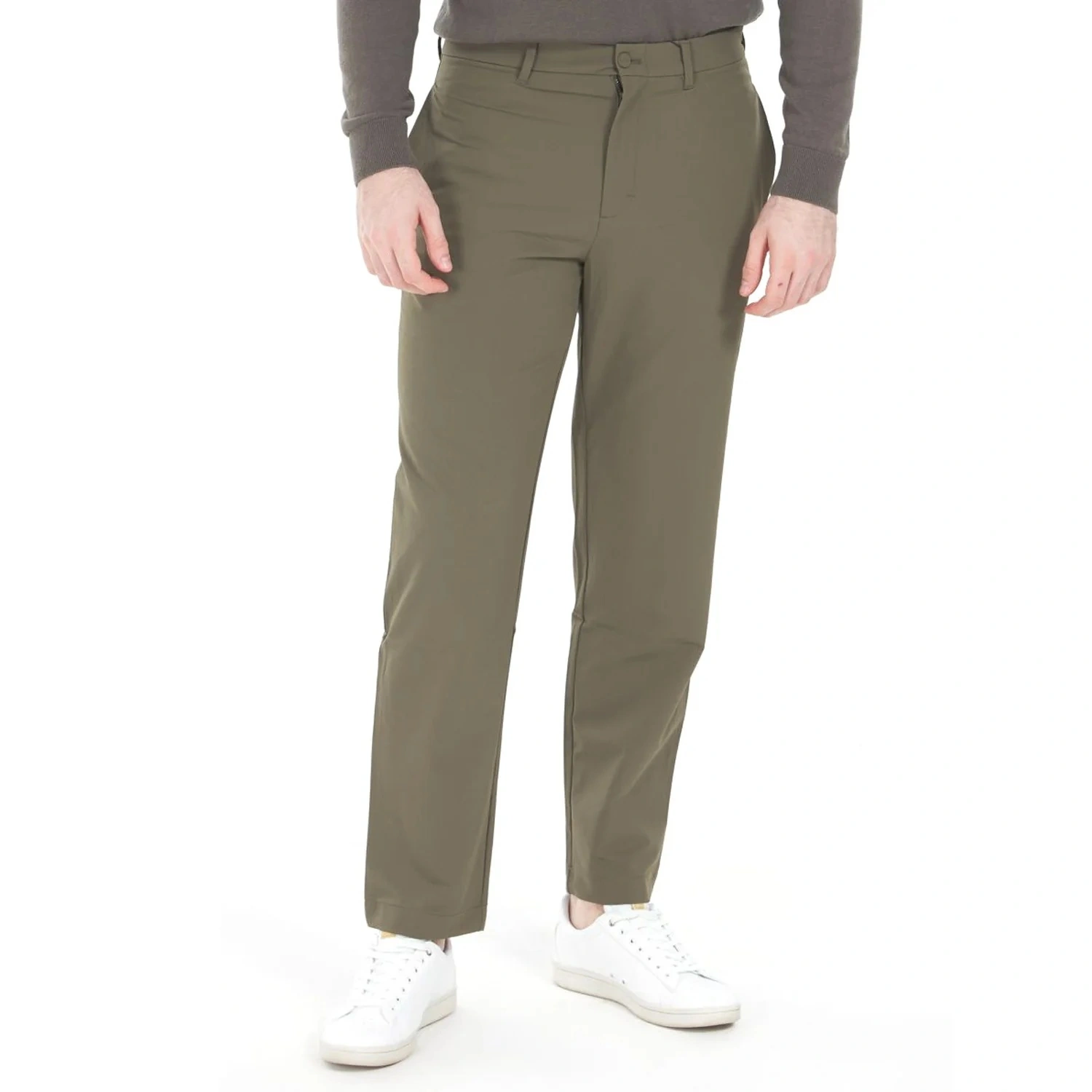 PANTALONI CHINO SLIM AFFUSOLATI UOMO VERDE