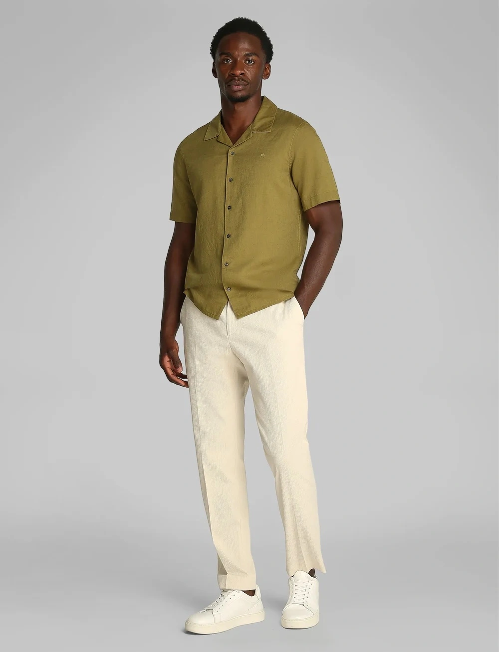 CAMICIA MANICA CORTA UOMO VERDE