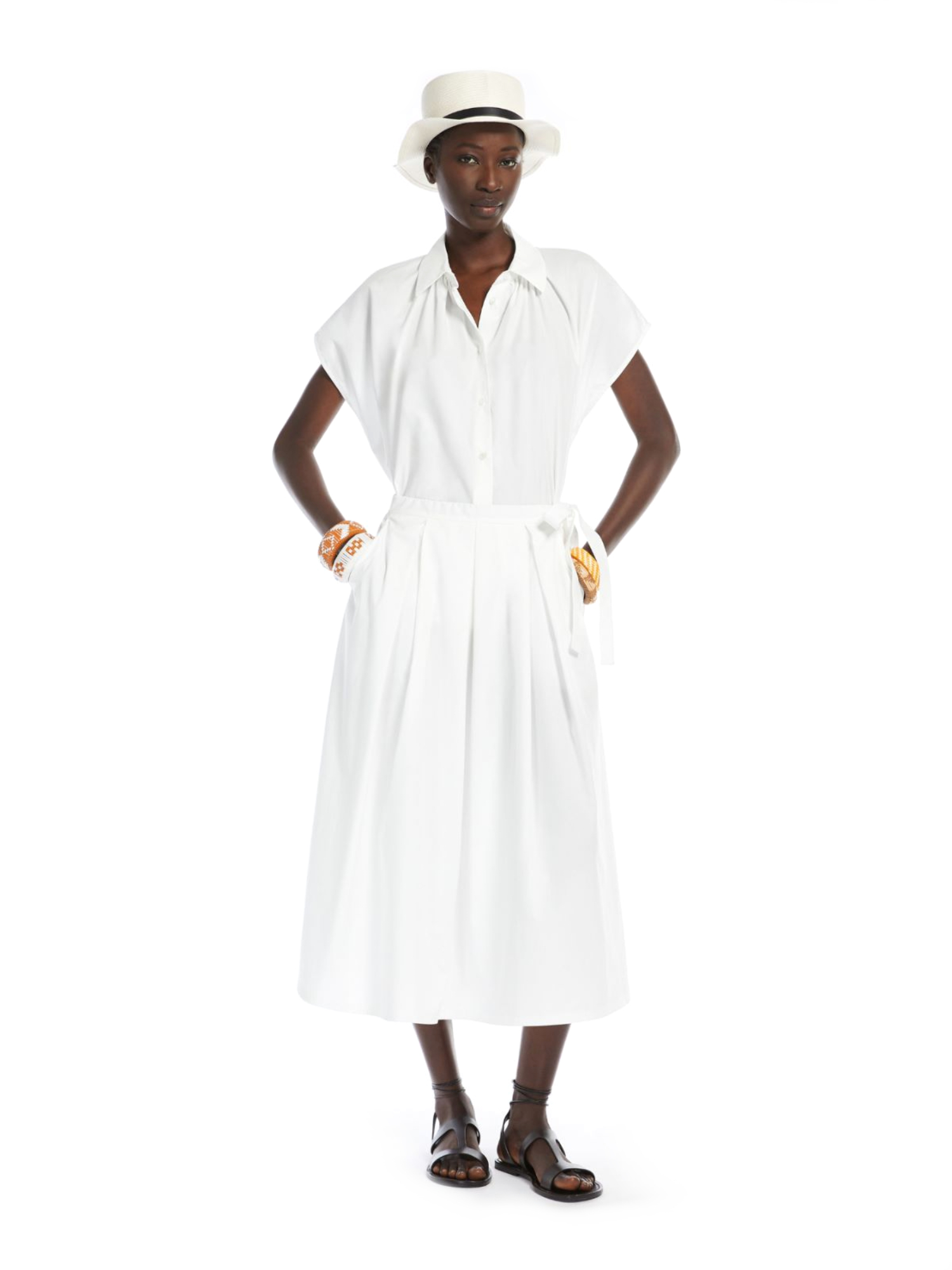 CAMICIA AMPIA IN COTONE DONNA BIANCO