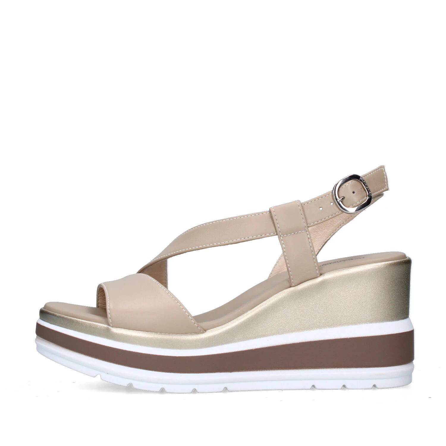SANDALI CON ZEPPA E513520D DONNA BEIGE