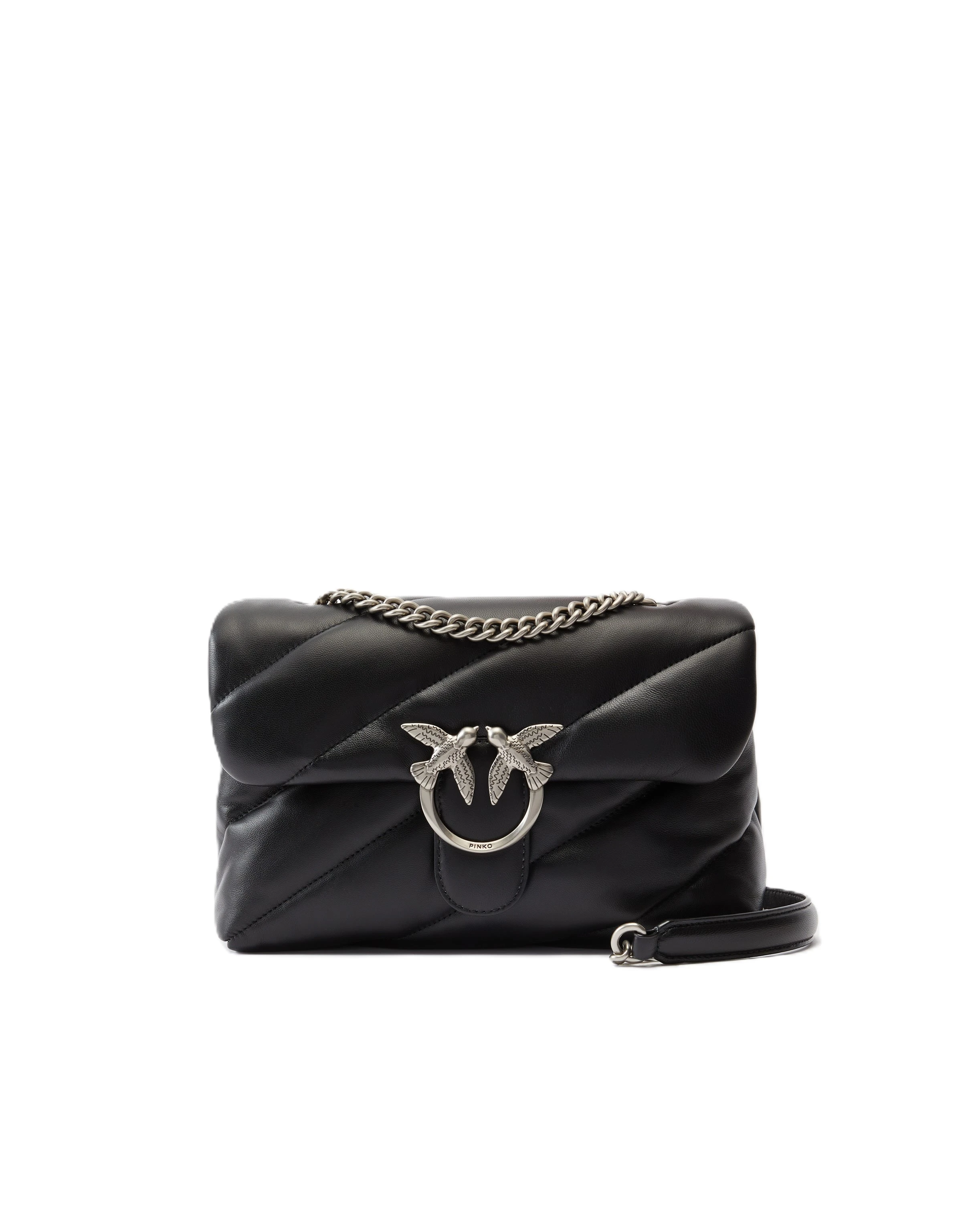 Borsa A Tracolla NPBAG Piccola Donna – Pelle PU Argento Con Catena Metallica – Design Elegante E Portafoglio Incluso
