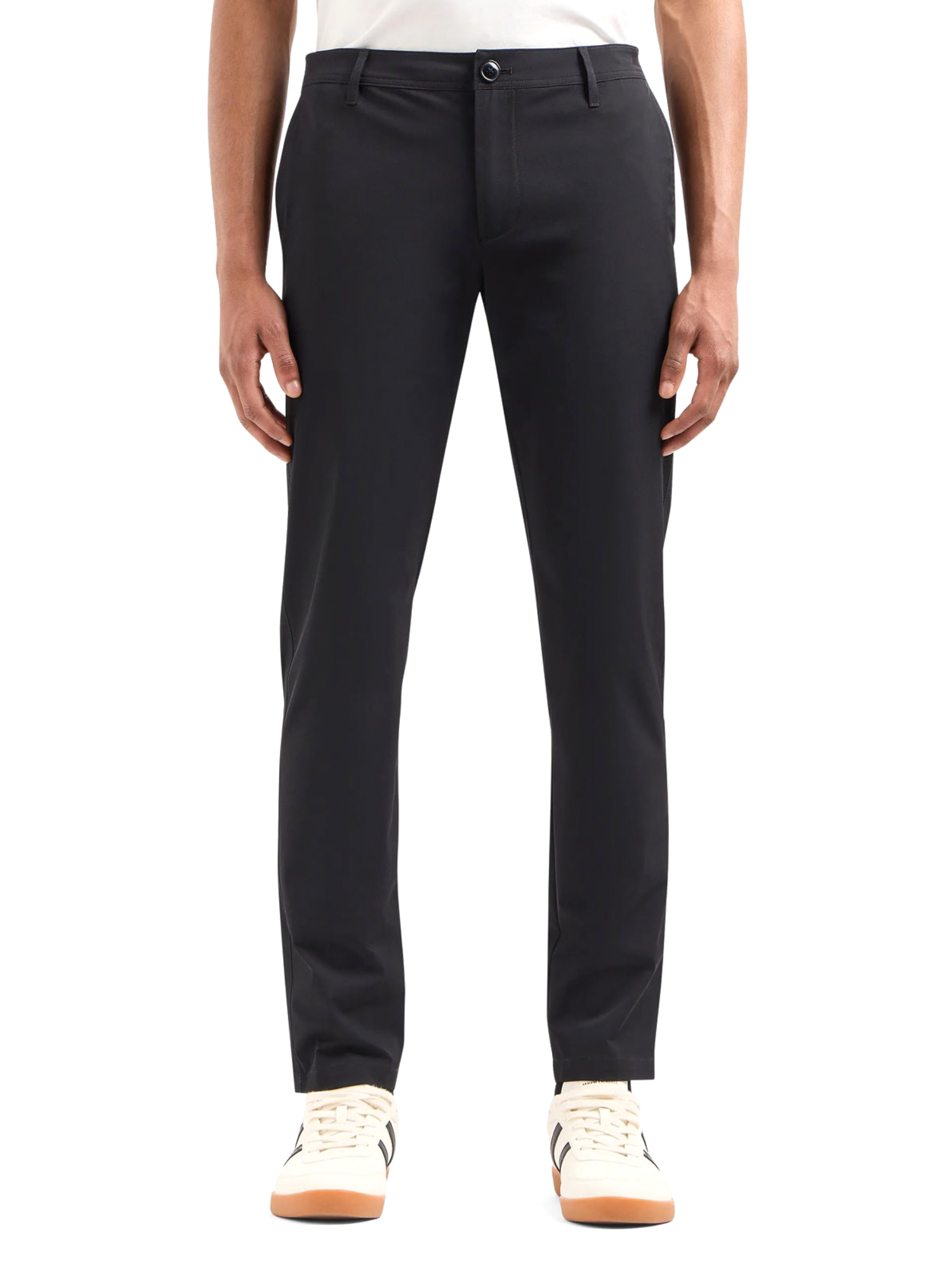 PANTALONI CHINO IN TWILL UOMO NERO