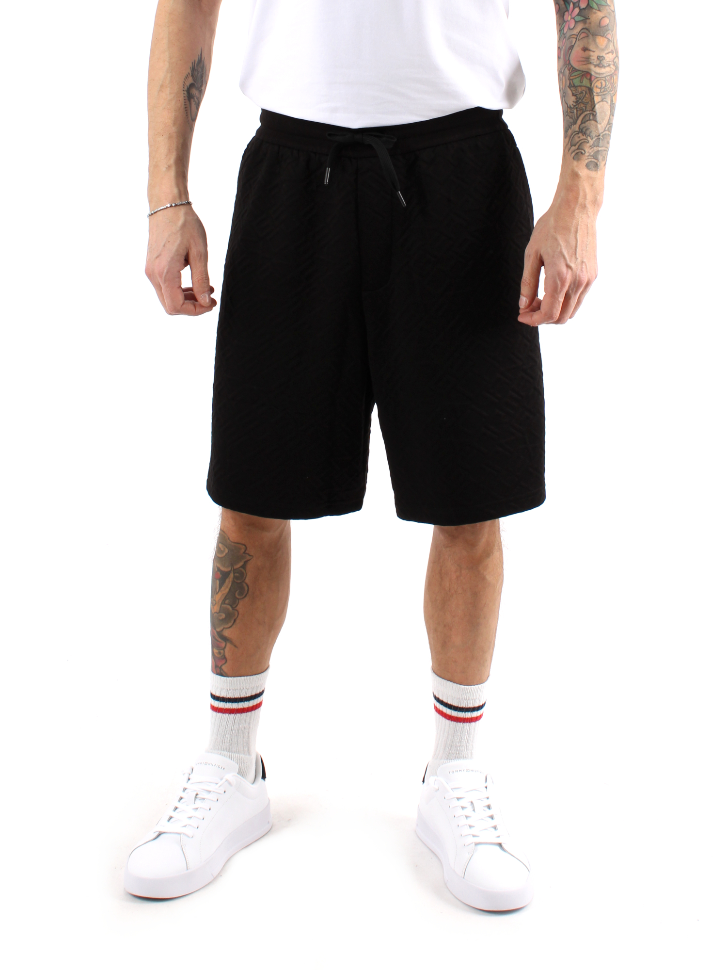 Pantaloncini Uomo Essential In Jersey - Vita Elastica Con Coulisse, 3 Tasche - 2