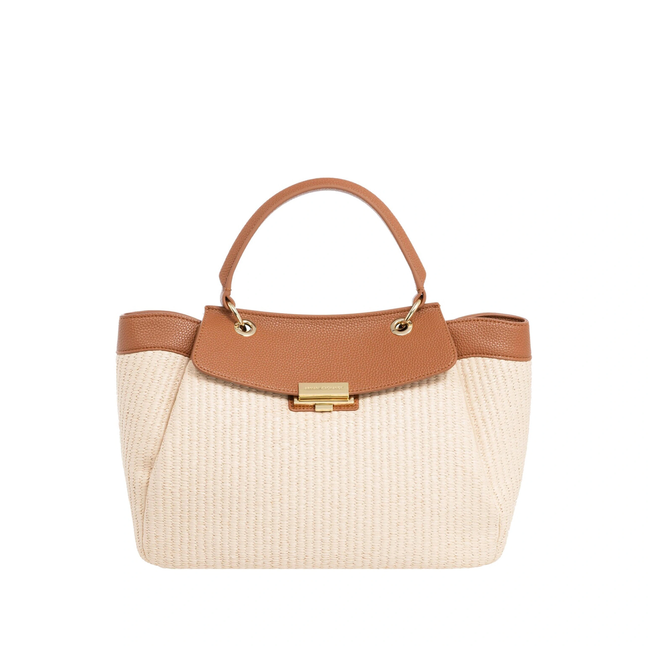 BORSA A MANO XW000394AF12579 DONNA BEIGE CUOIO