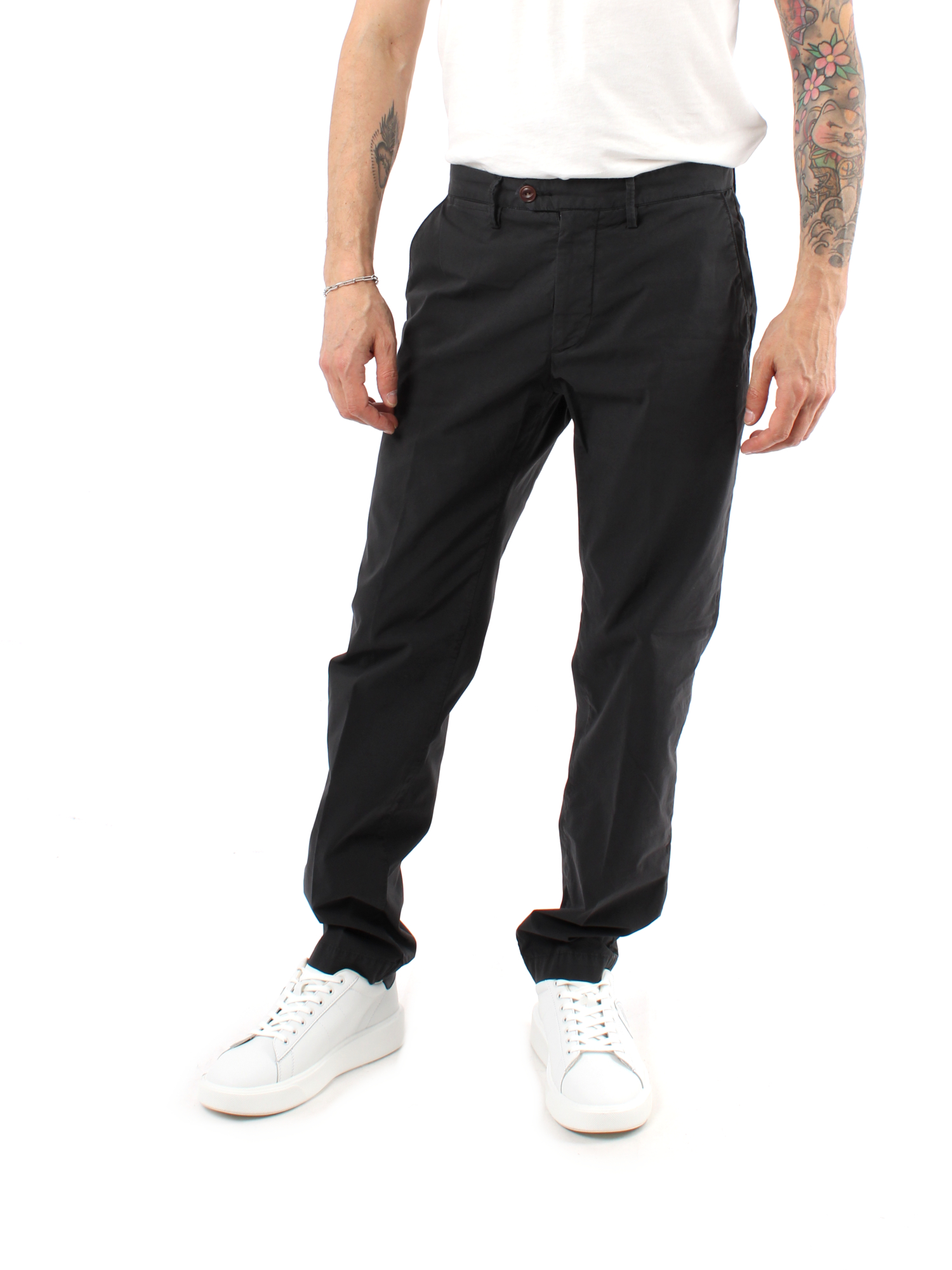 PANTALONI CHINO TIME UOMO NERO