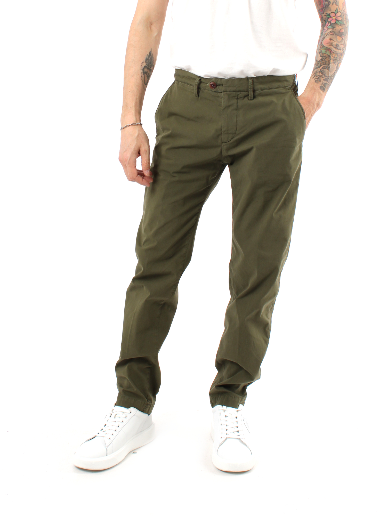 PANTALONI CHINO TIME UOMO VERDE