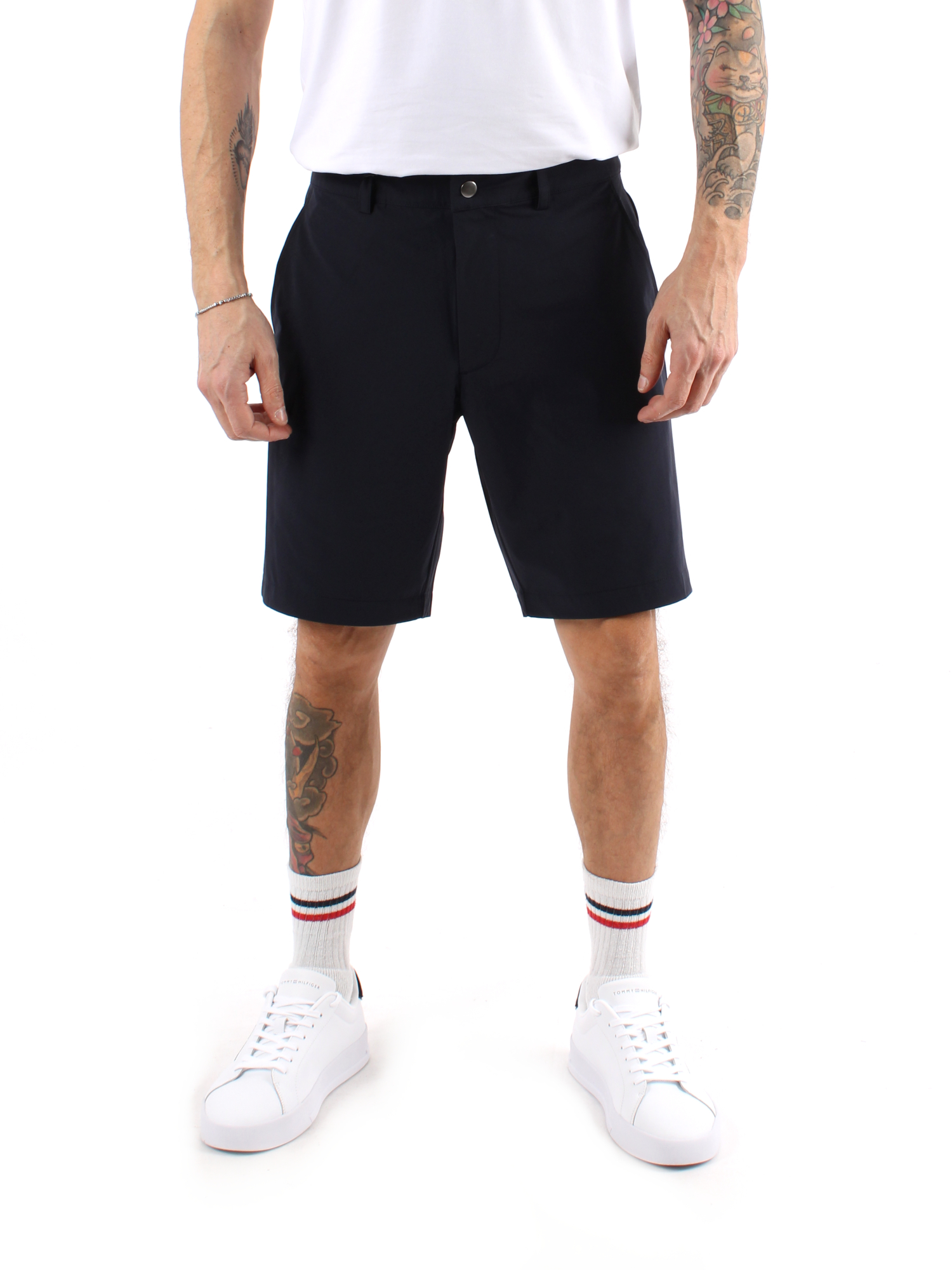 Pantaloncini Uomo Essential In Jersey - Vita Elastica Con Coulisse, 3 Tasche - 6