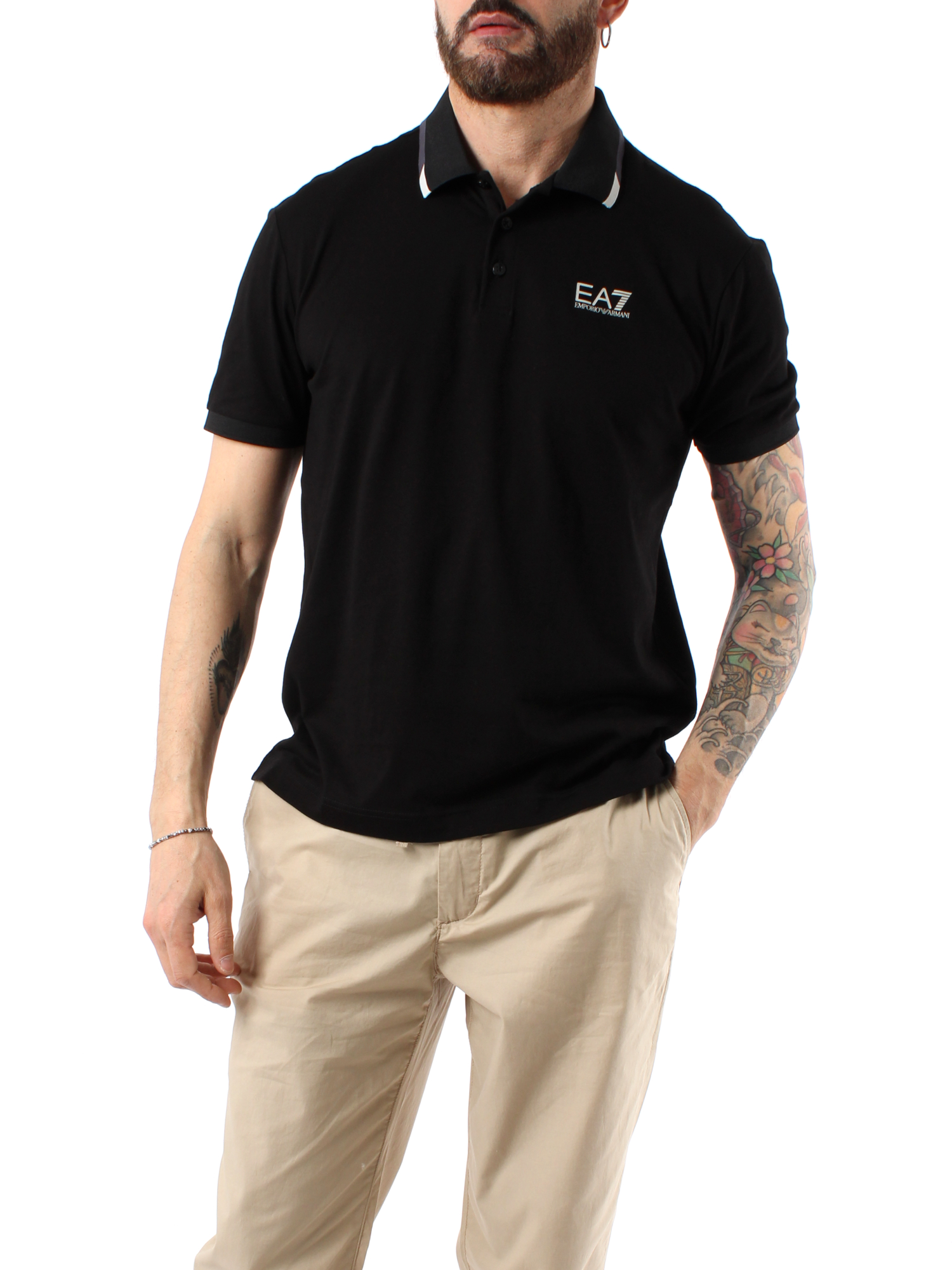 POLO MANCA CORTA  SUMMER BLOCK UOMO NERO