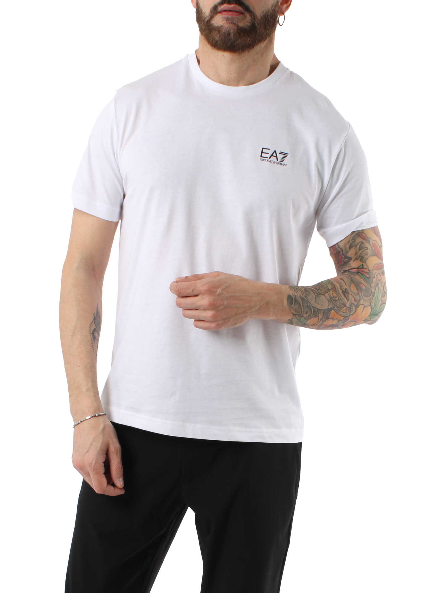 T-SHIRT MANICA CORTA LOGO SERIES UOMO BIANCO