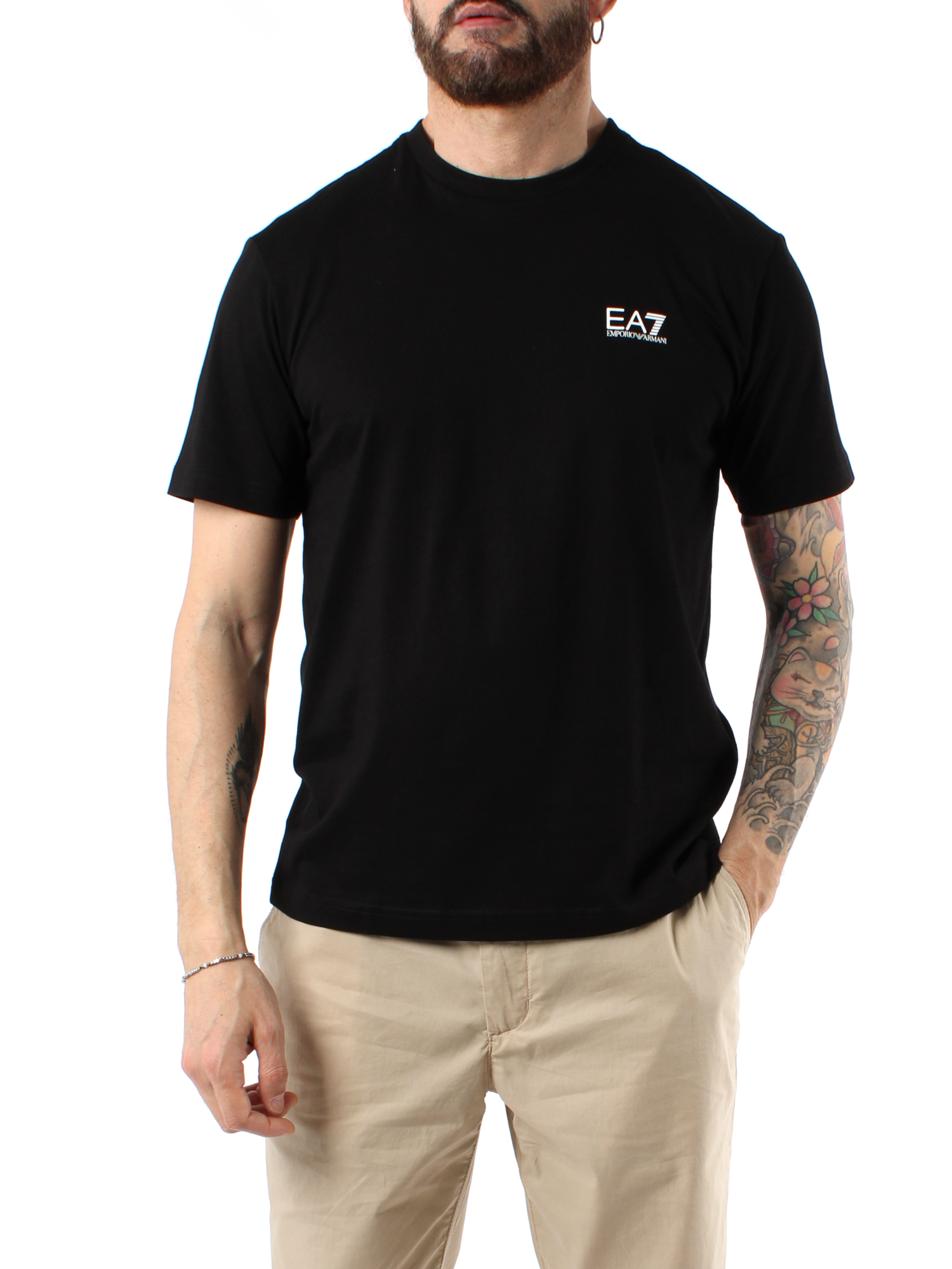 T-SHIRT MANICA CORTA LOGO SERIES UOMO NERO