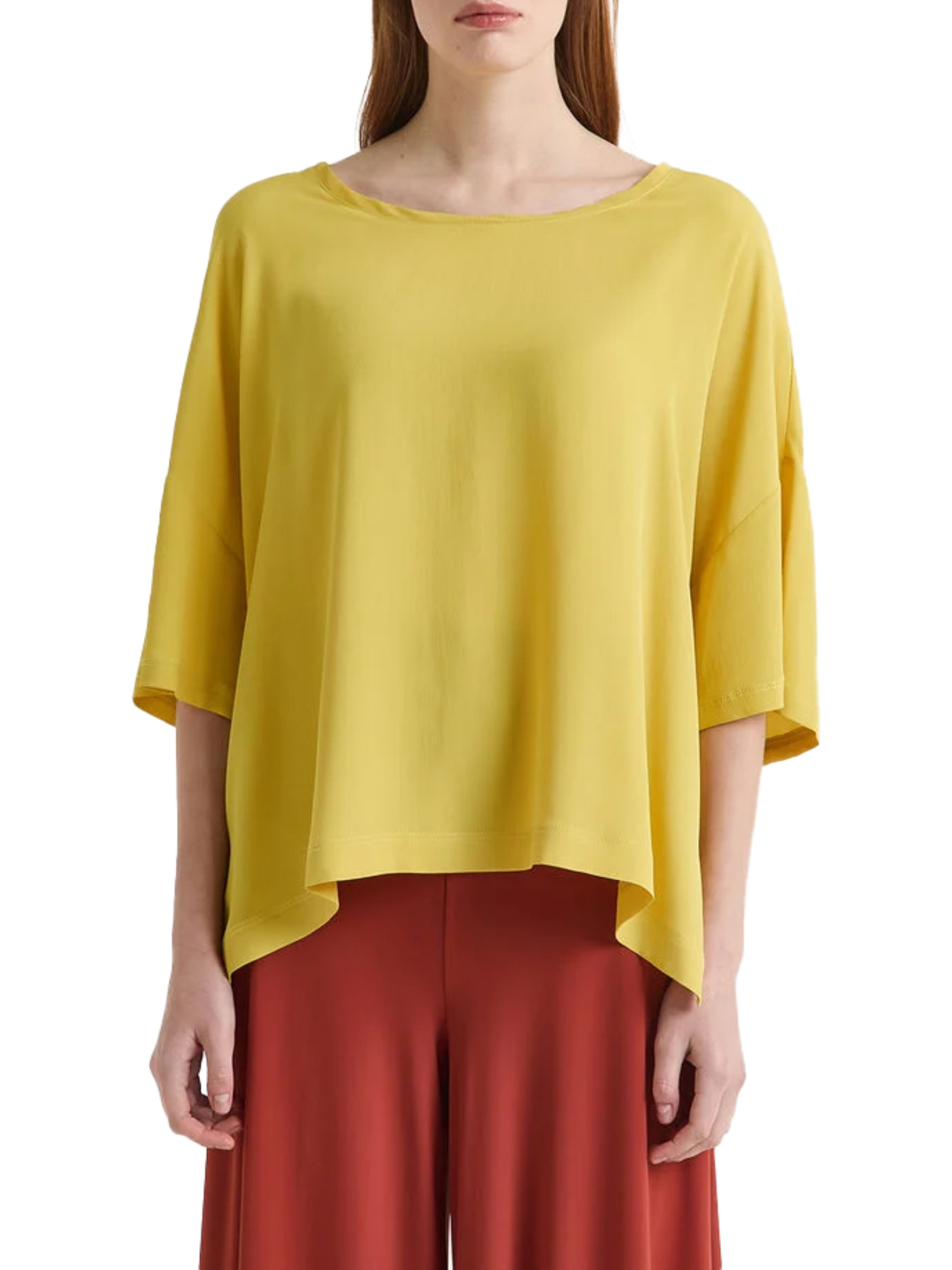 BLUSA IN CRÊPE FLUIDO DONNA GIALLO