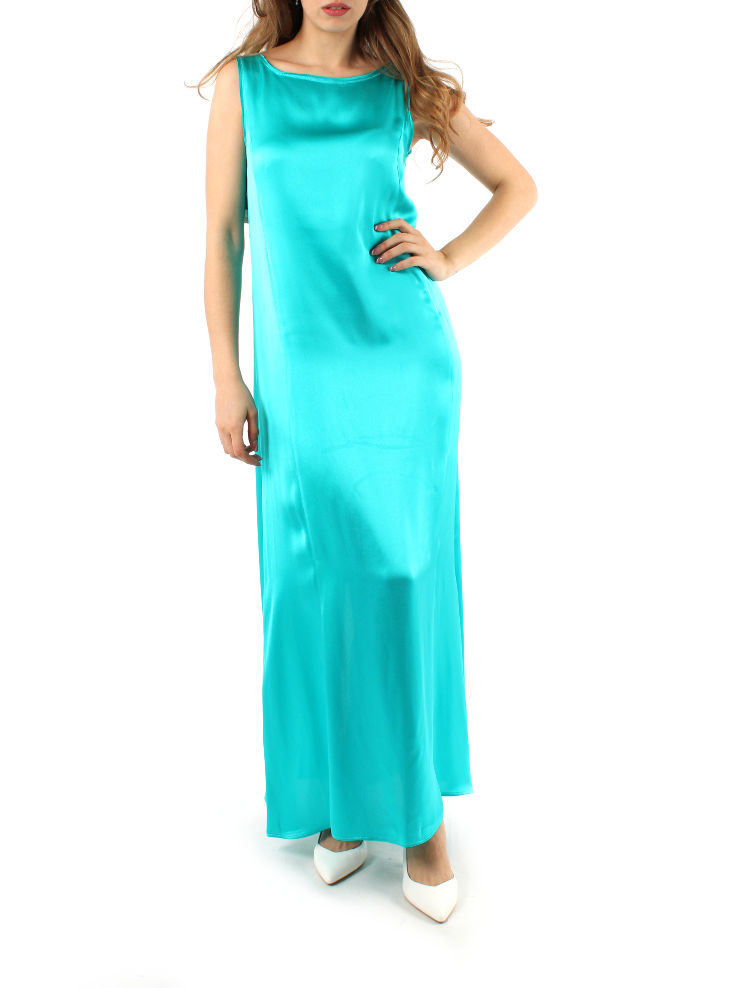 VESTITO LUNGO SHINY CADY DONNA TURCHESE