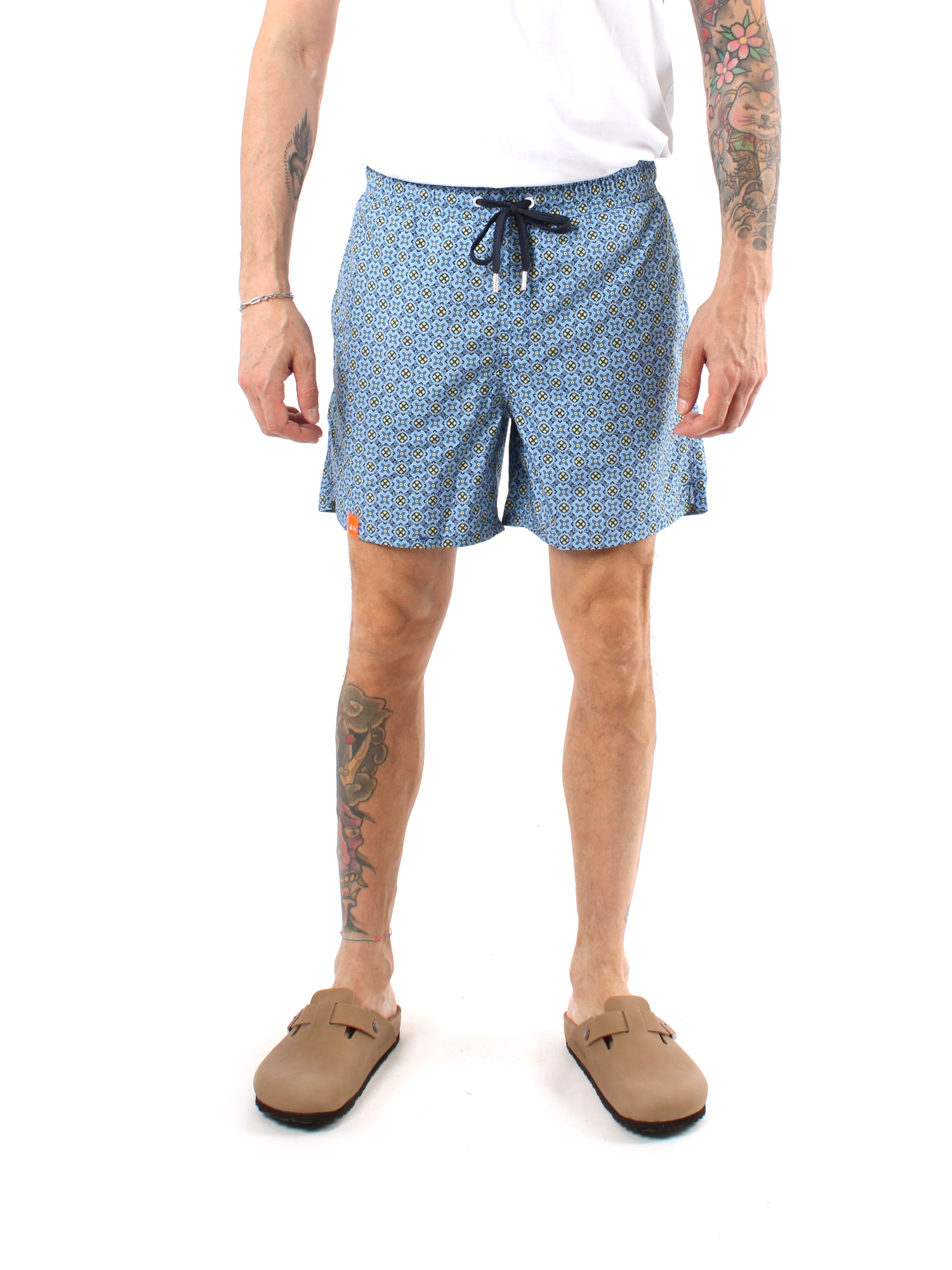 BOXER MARE A FANTASIA IN NYLON UOMO BLU