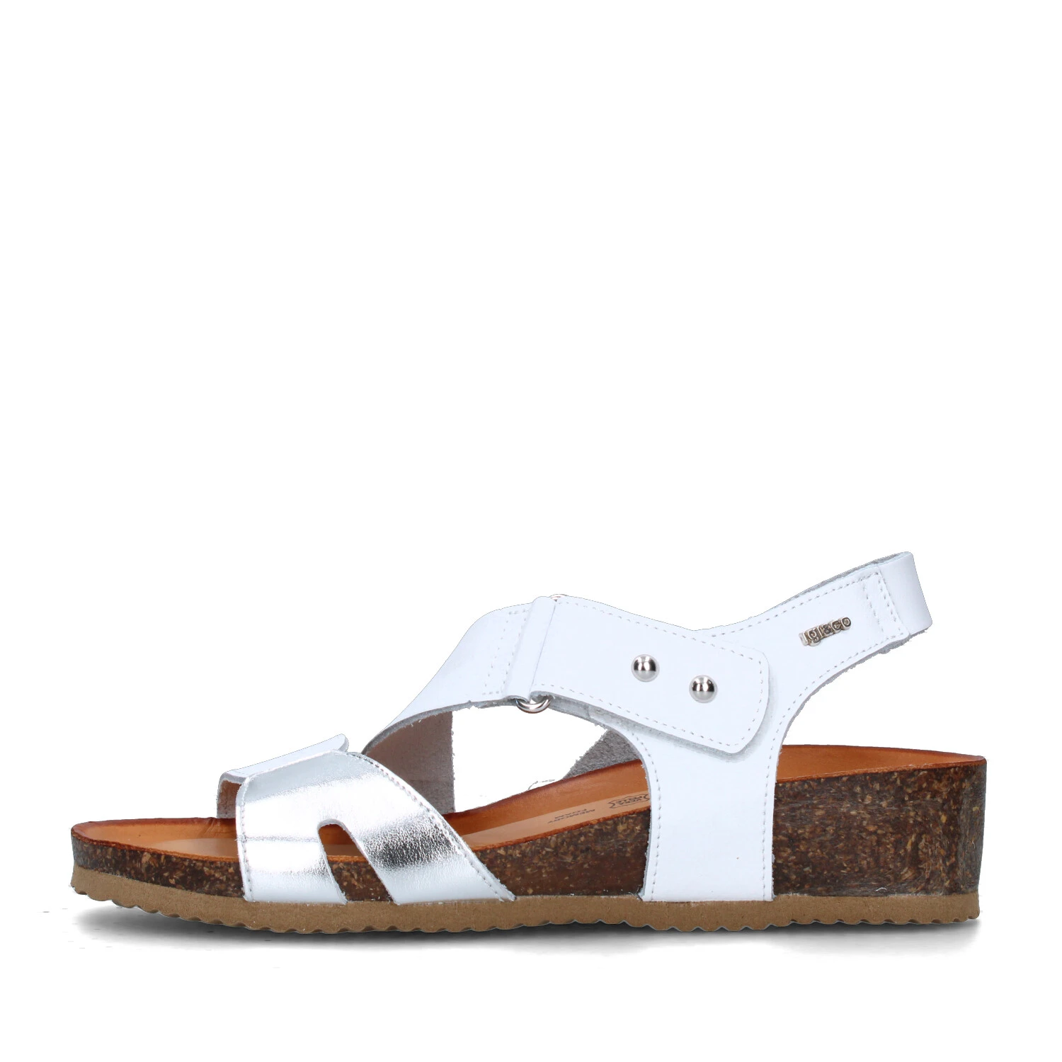 SANDALI CON ZEPPA 7698411 DONNA BIANCO