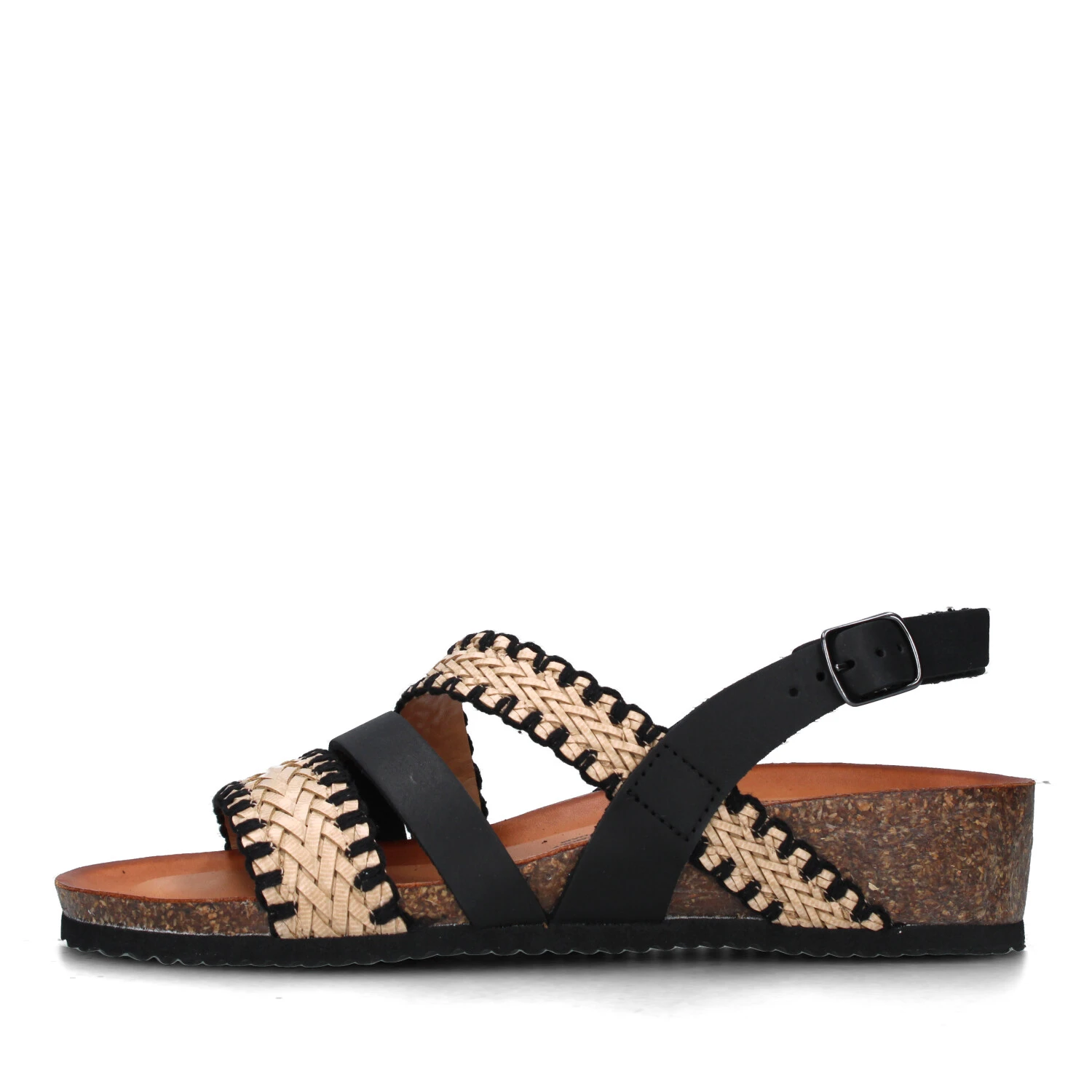 SANDALI CON ZEPPA 7698500 DONNA NERO