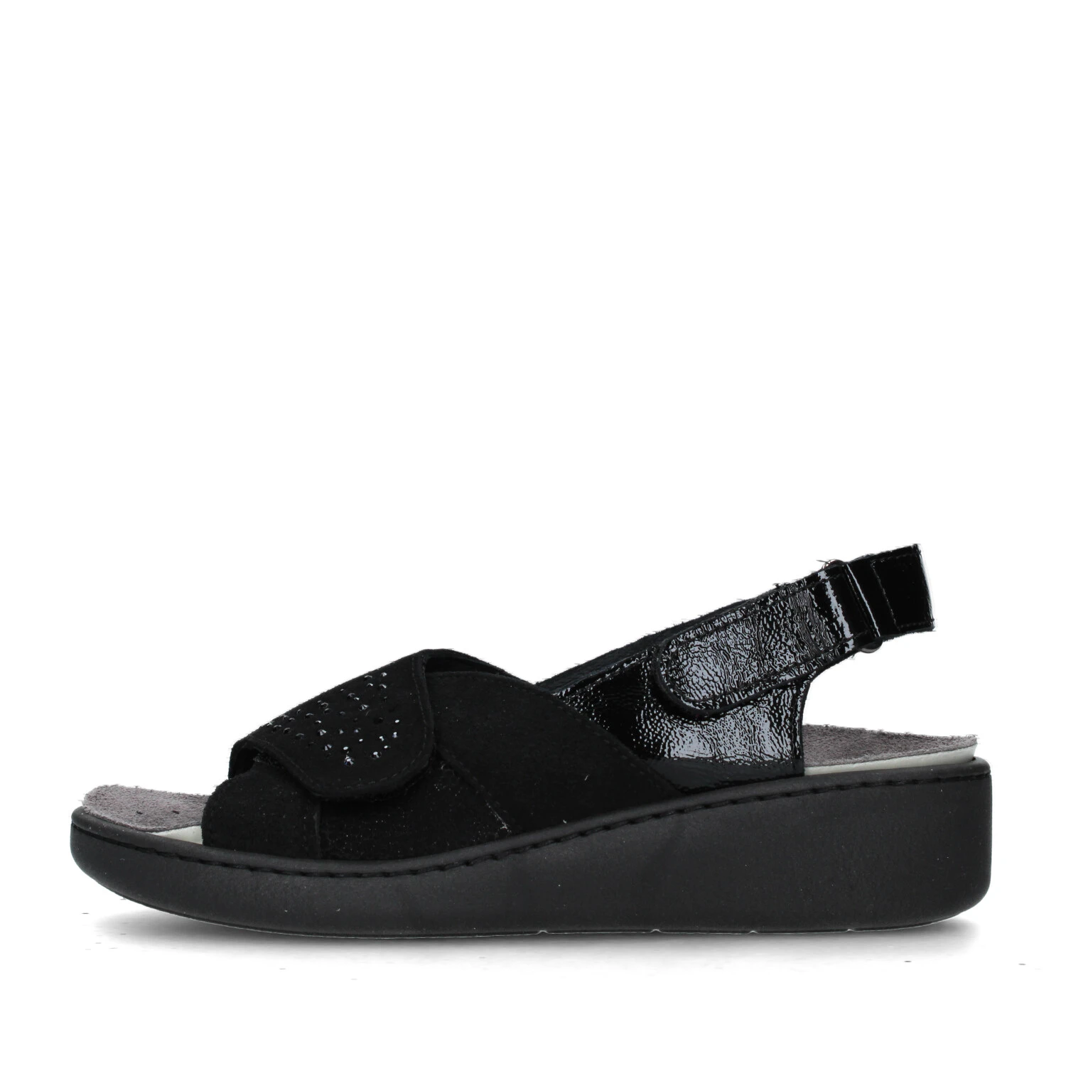 SANDALI CON ZEPPA 7775000 DONNA NERO