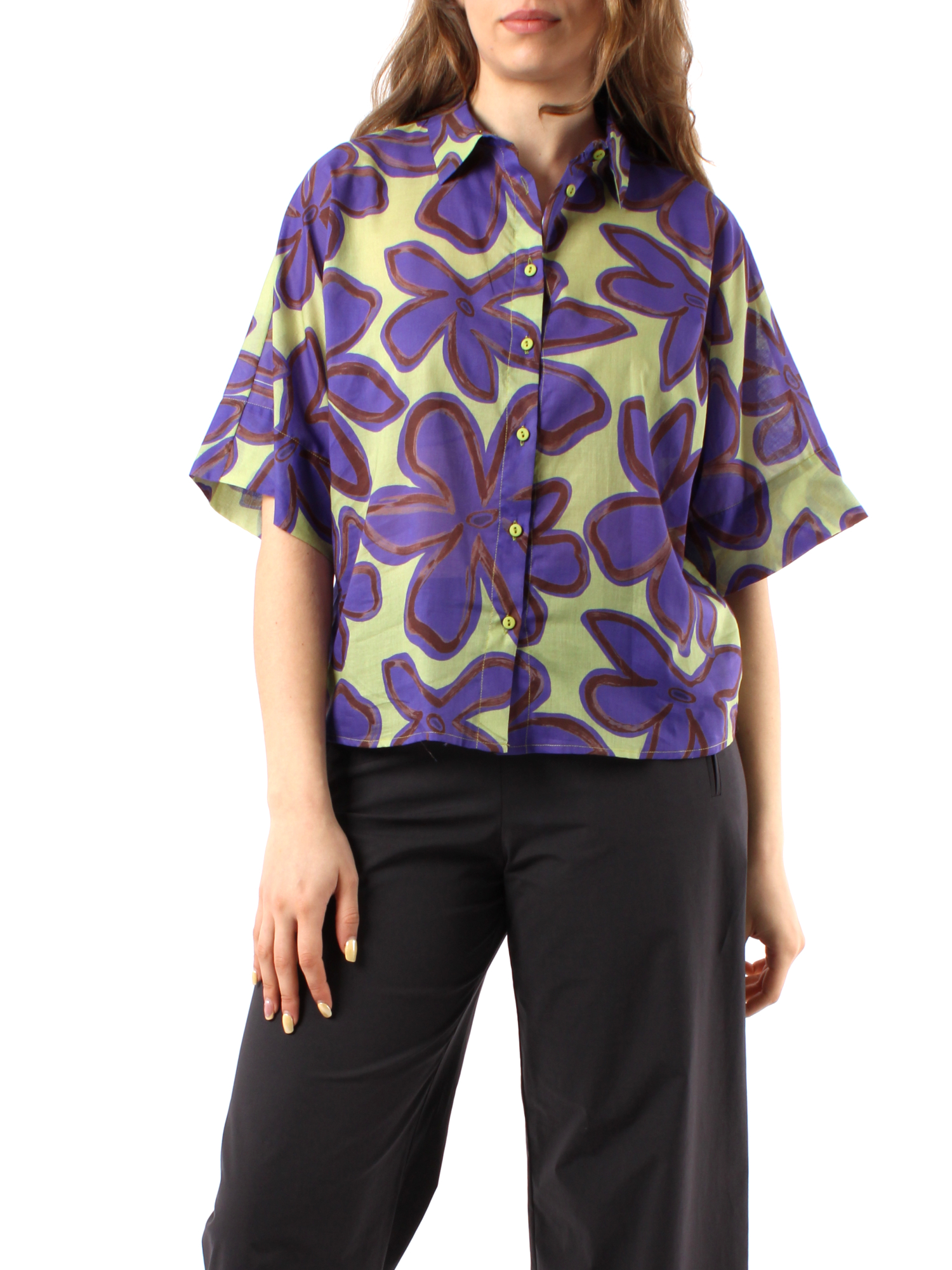 CAMICIA KIMONO A FANTASIA DONNA VIOLA