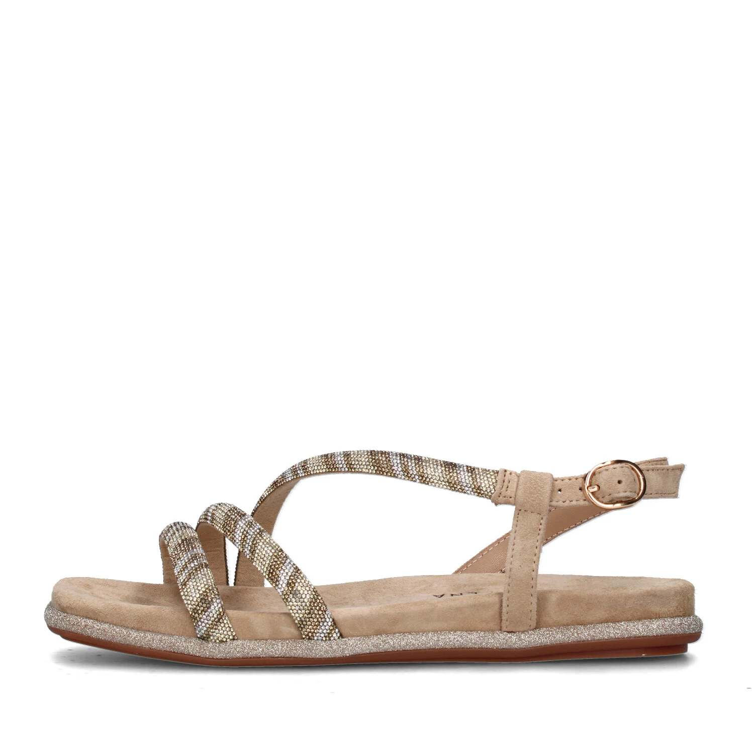 SANDALI CON ZEPPA V2551606 DONNA BEIGE