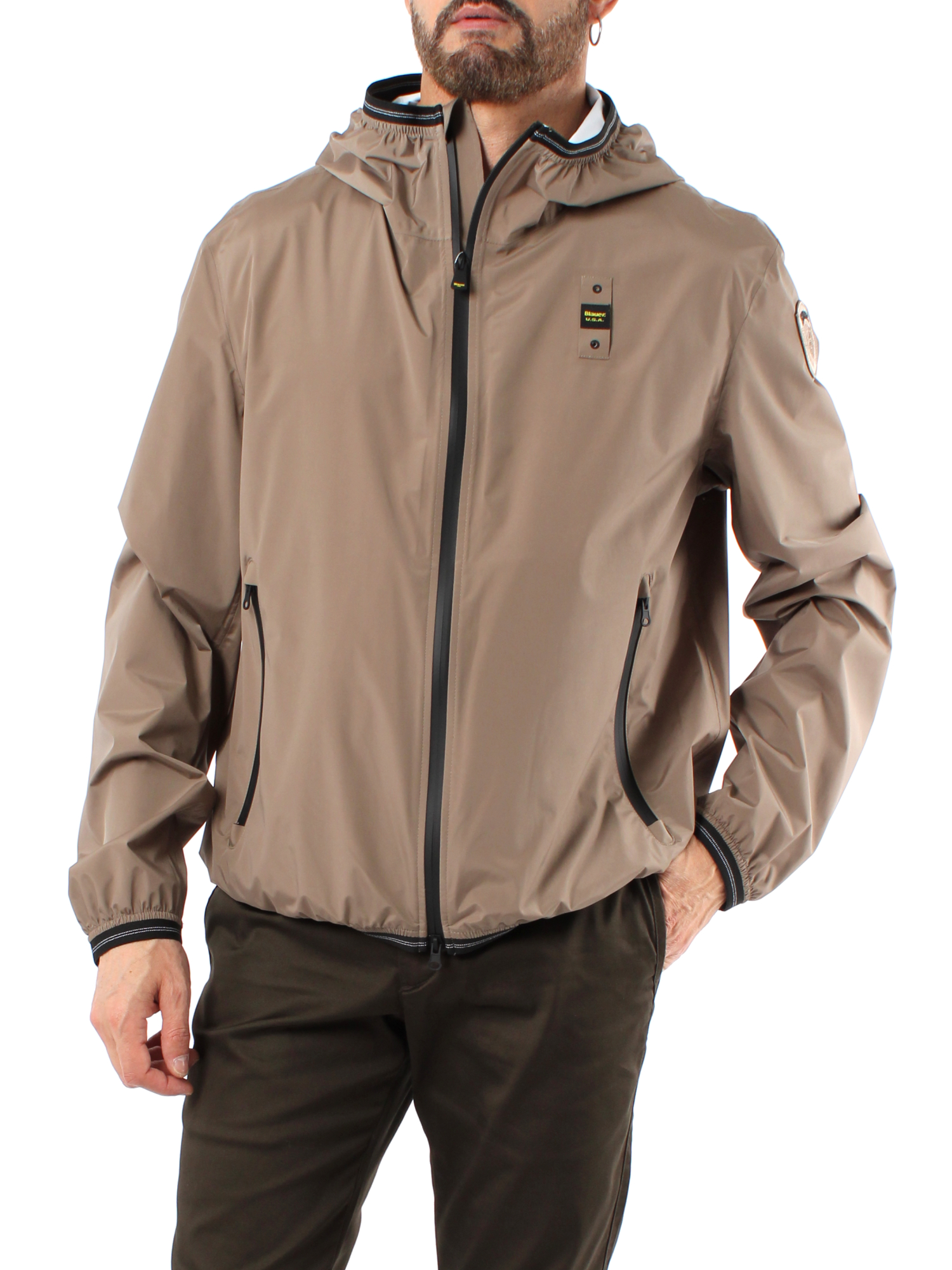 GIACCA A VENTO FARRIN NASTRATA UOMO BEIGE SABBIA