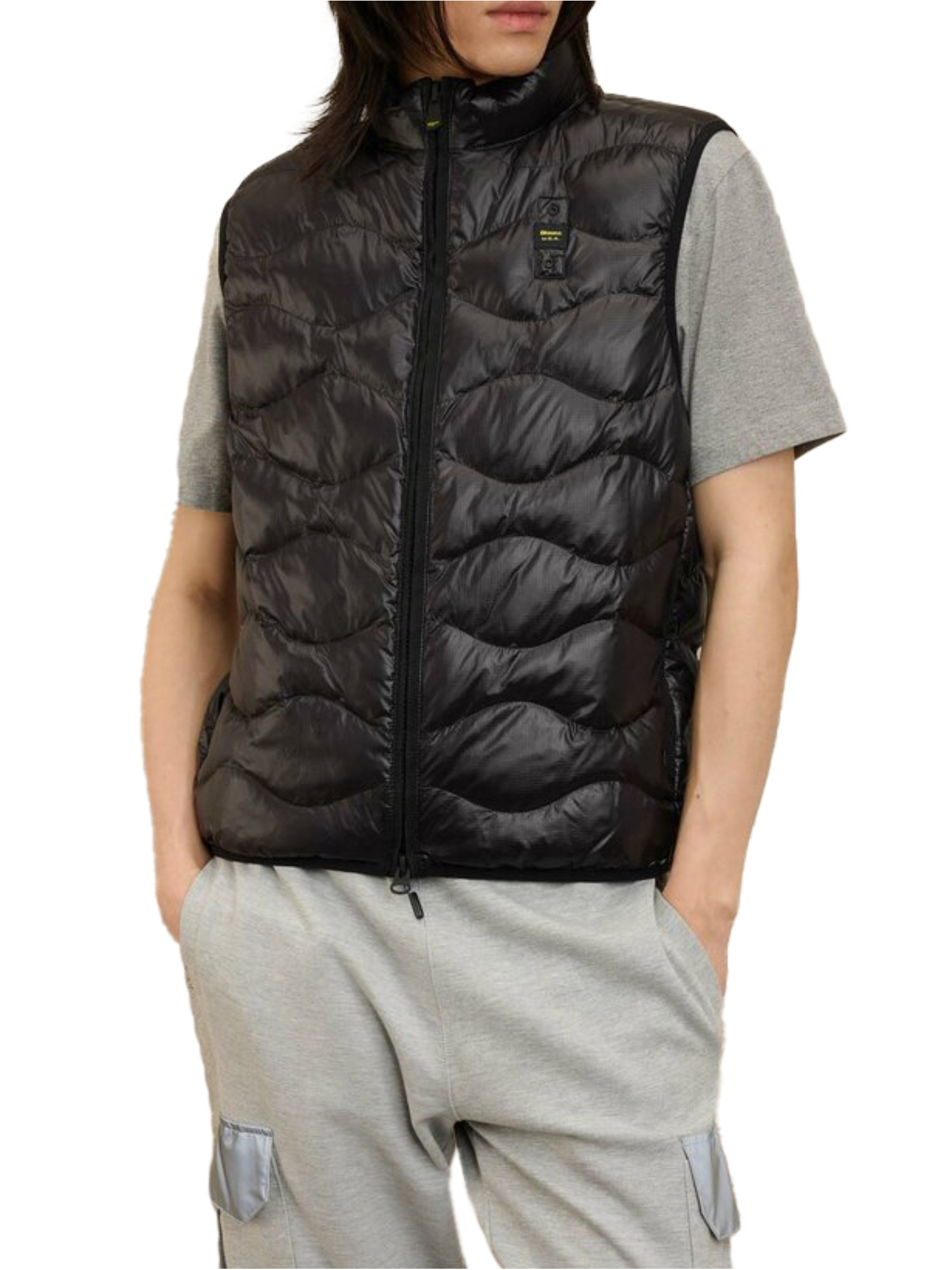 GILET IMBOTTITO AD ONDE DANNY UOMO NERO