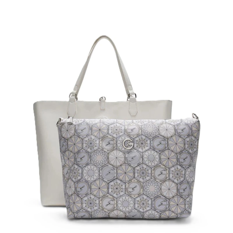 BORSA A SPALLA BINTD8011WZ DONNA BIANCO GRIGIO
