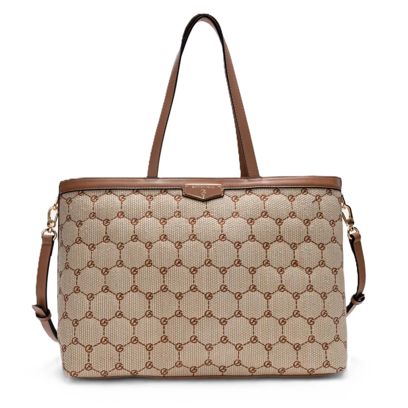 BORSA A SPALLA BENA18637WP DONNA BEIGE MARRONE