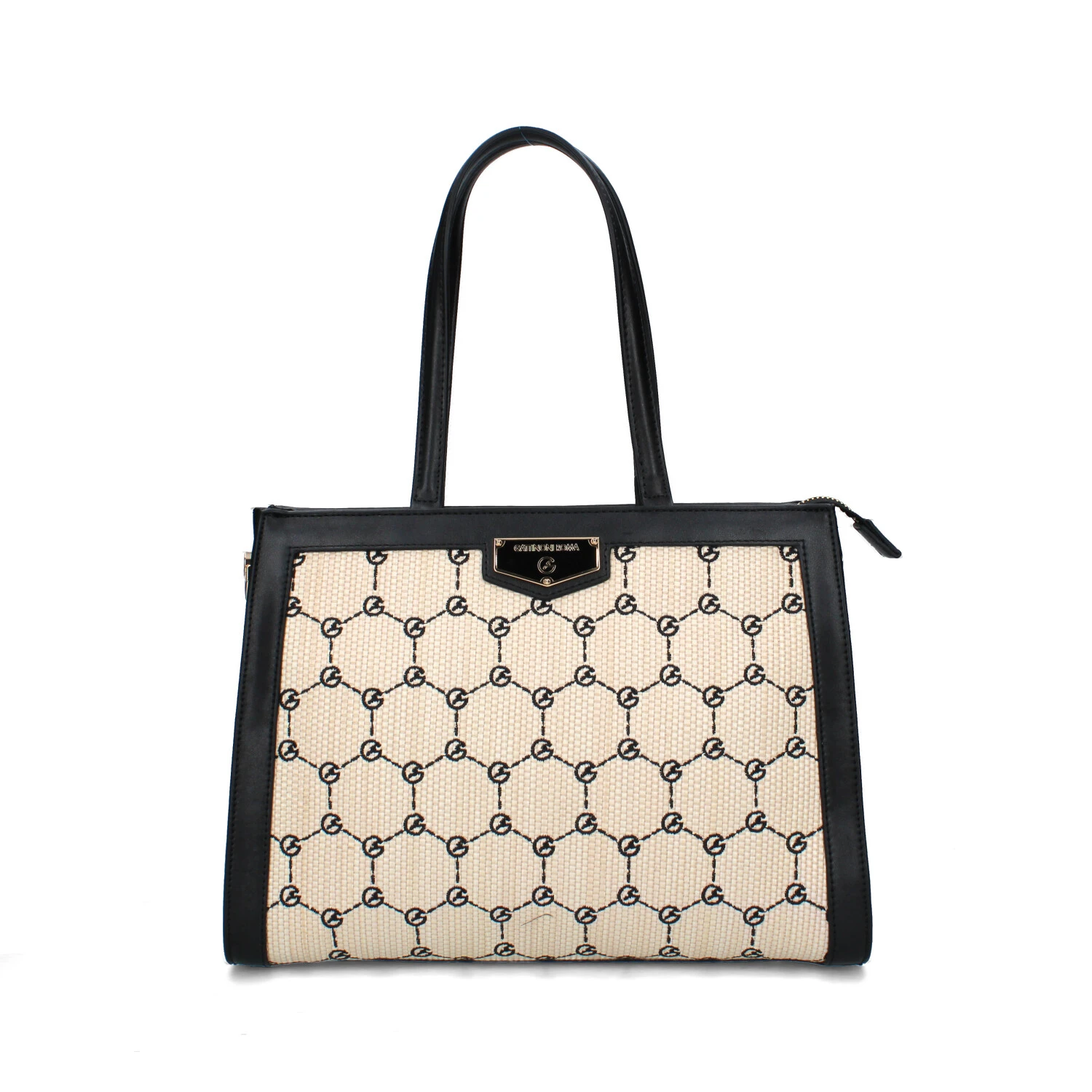 BORSA A SPALLA BENA18641WP DONNA NERO BEIGE