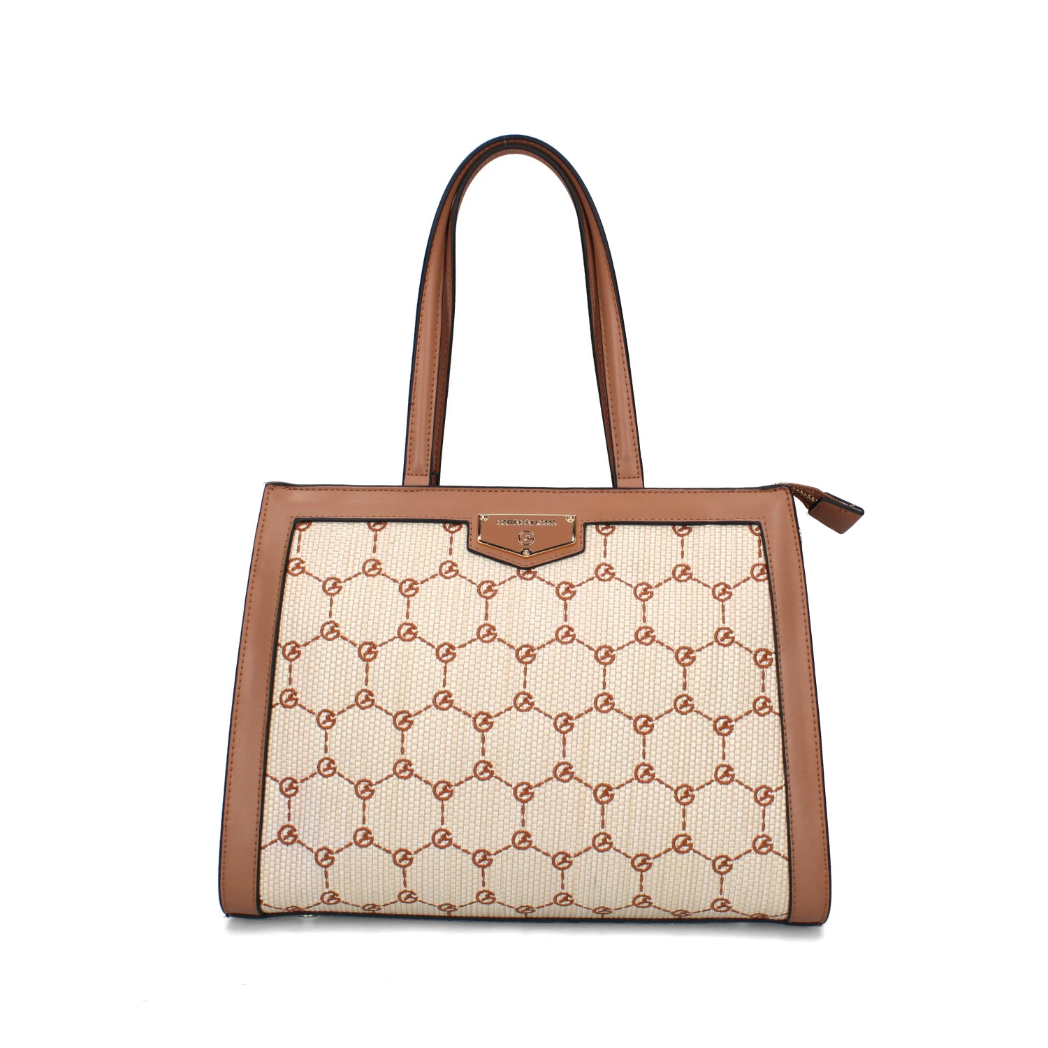 BORSA A SPALLA BENA18641WP DONNA BEIGE MARRONE