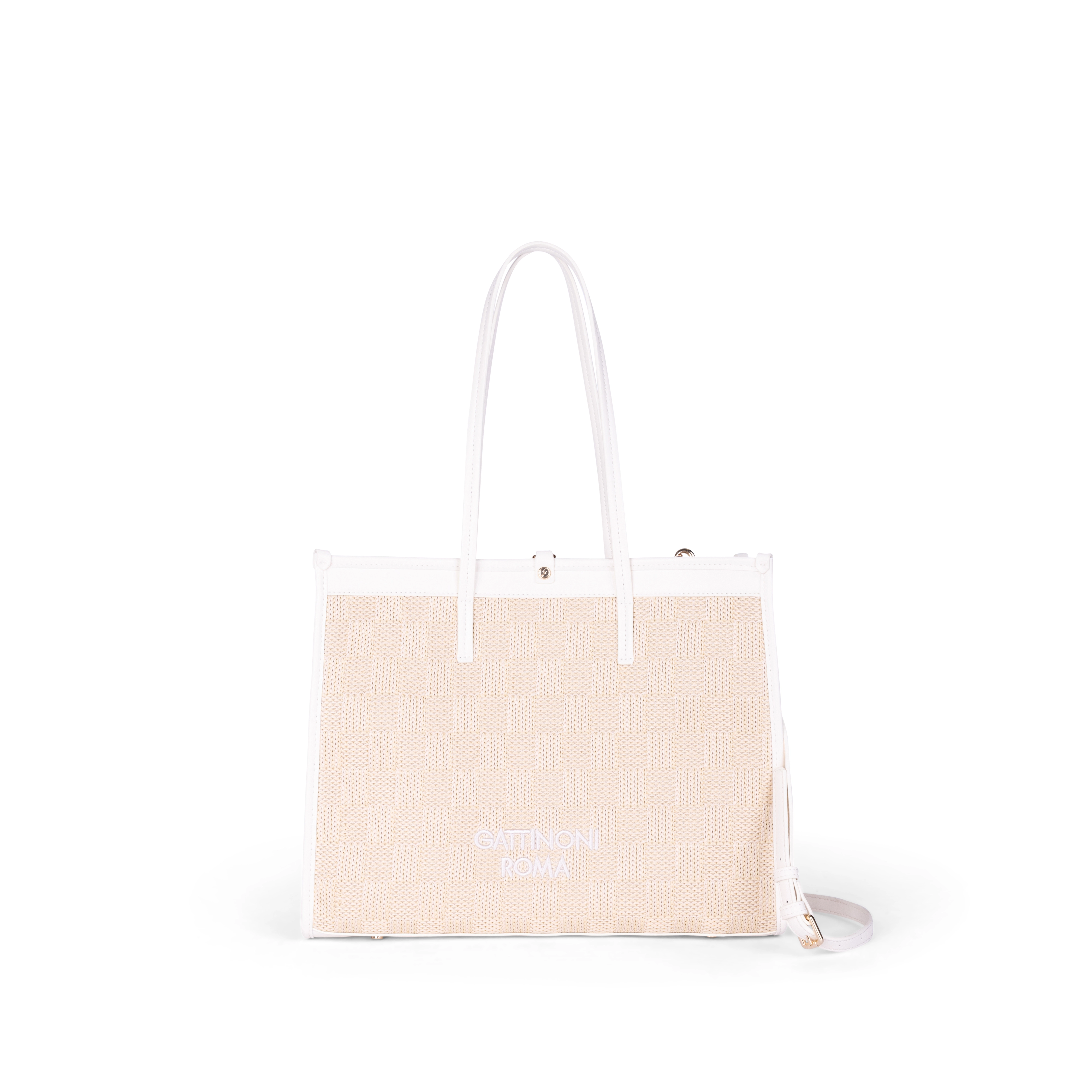BORSA A SPALLA BENF08556WE DONNA BEIGE BIANCO