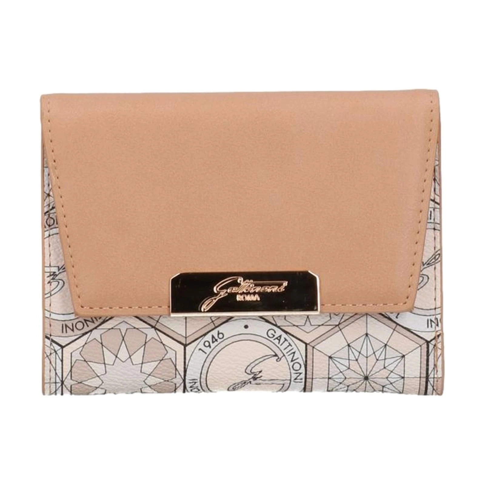 PORTAFOGLIO TEODOSIA S. FLAP WALLET PVC NEW TEOD. /PU DONNA BEIGE