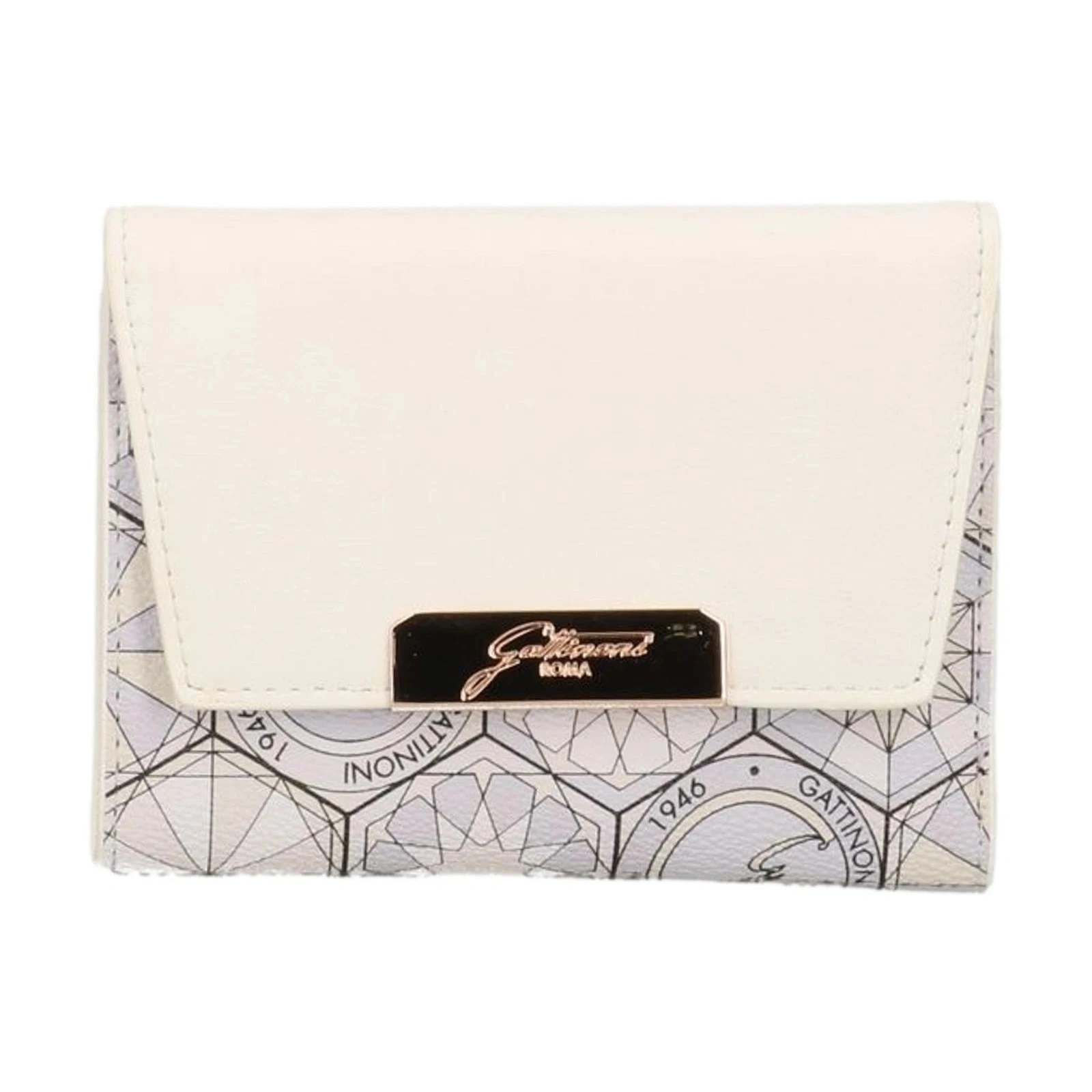 PORTAFOGLIO TEODOSIA S. FLAP WALLET PVC NEW TEOD. /PU DONNA  BIANCO
