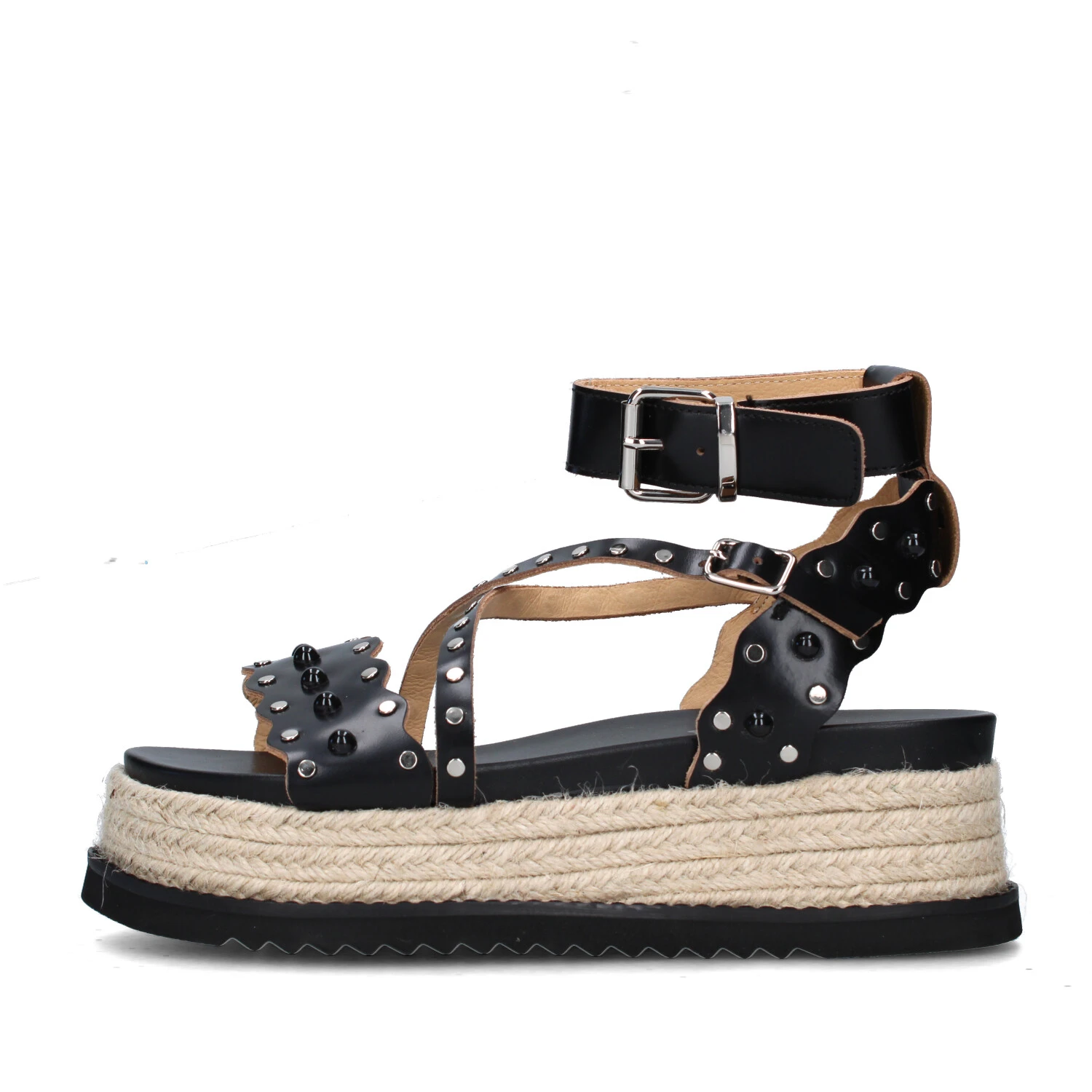SANDALI CON ZEPPA CLW452100 DONNA NERO