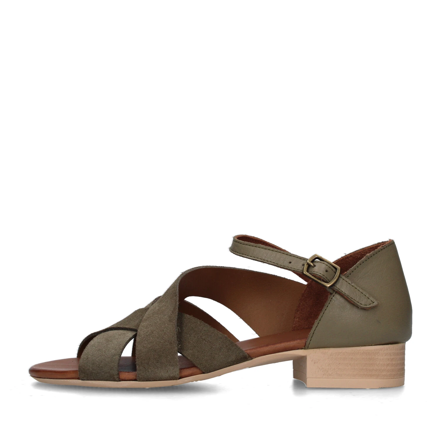 SANDALI TACCO BASSO WE2701 DONNA VERDONE