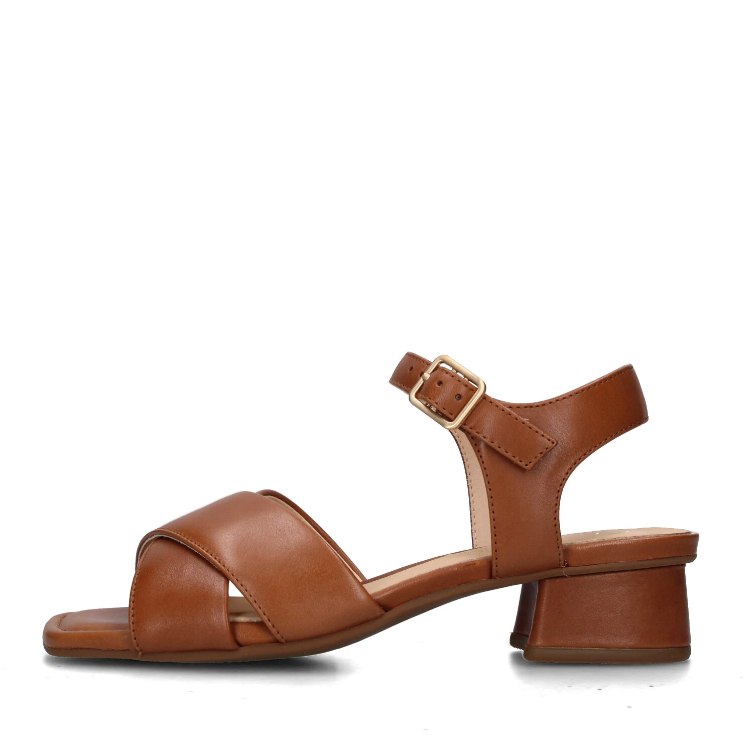 SANDALI TACCO BASSO 181346 SERINA35 DONNA MARRONE