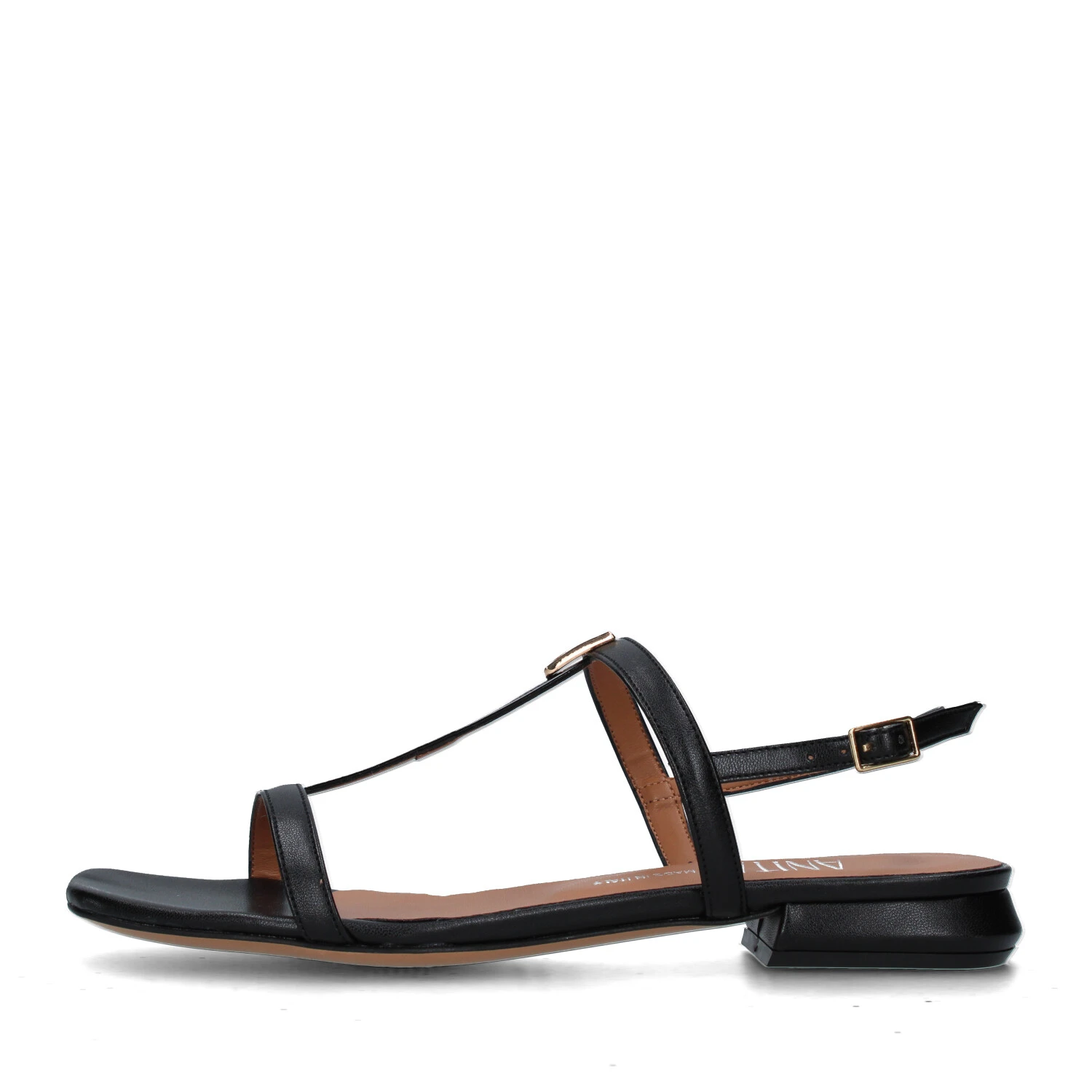 SANDALI TACCO BASSO L323 DONNA NERO