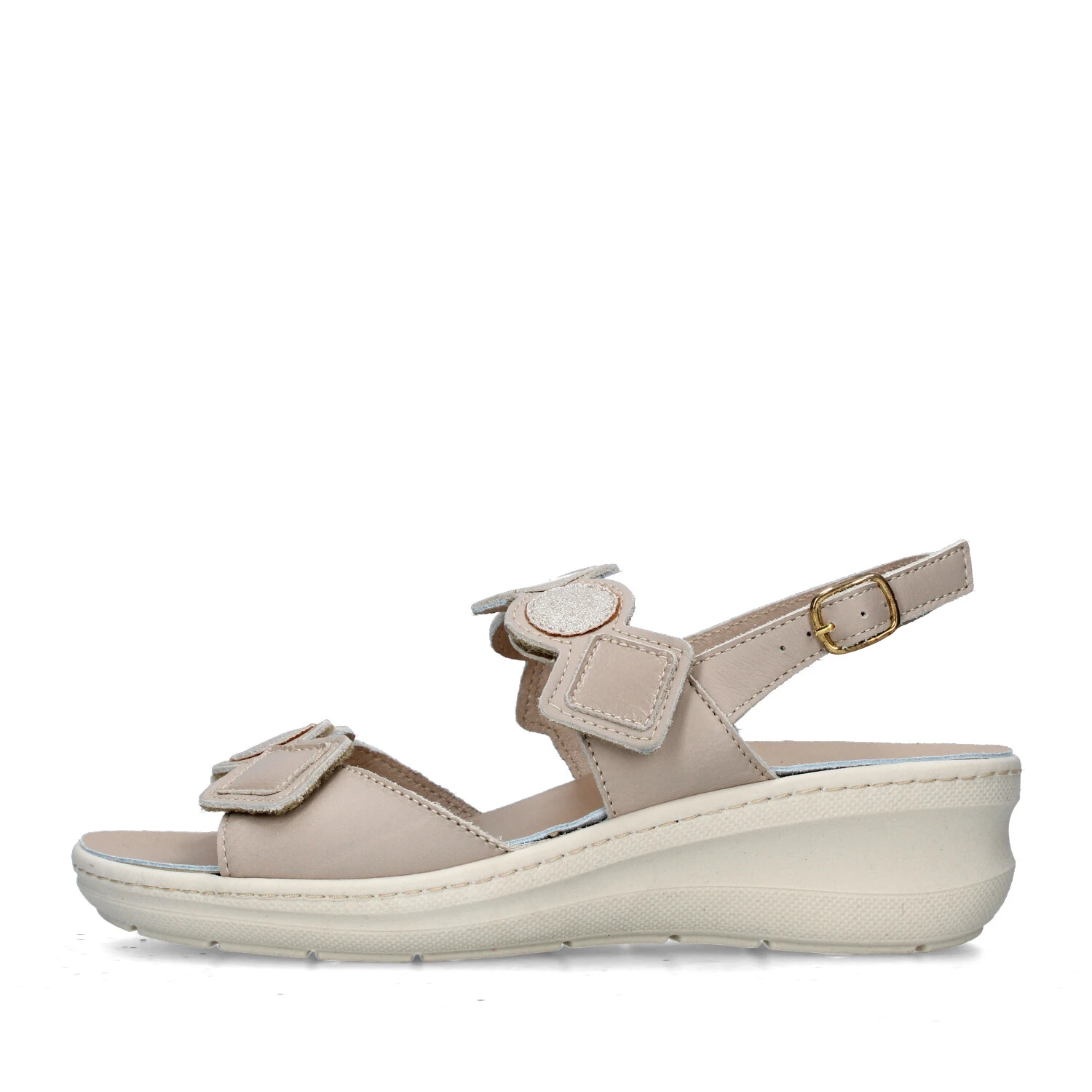 SANDALI CON ZEPPA K95232 DONNA BEIGE