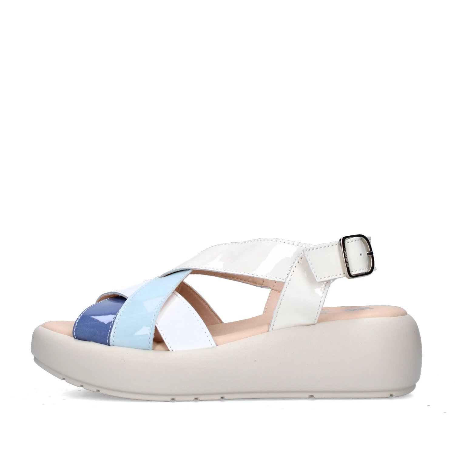 Sandali Estivi con Zeppa per Donna, Espadrillas da Viaggio con Punta Aperta all'aperto Scarpe Romane, Sandali Casual con Cinturino con Fibbia Regali per Donna (Color : Blue, Size : 36 EU
