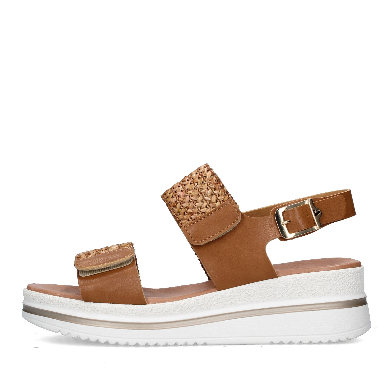 SANDALI CON ZEPPA VG2105 DONNA BEIGE