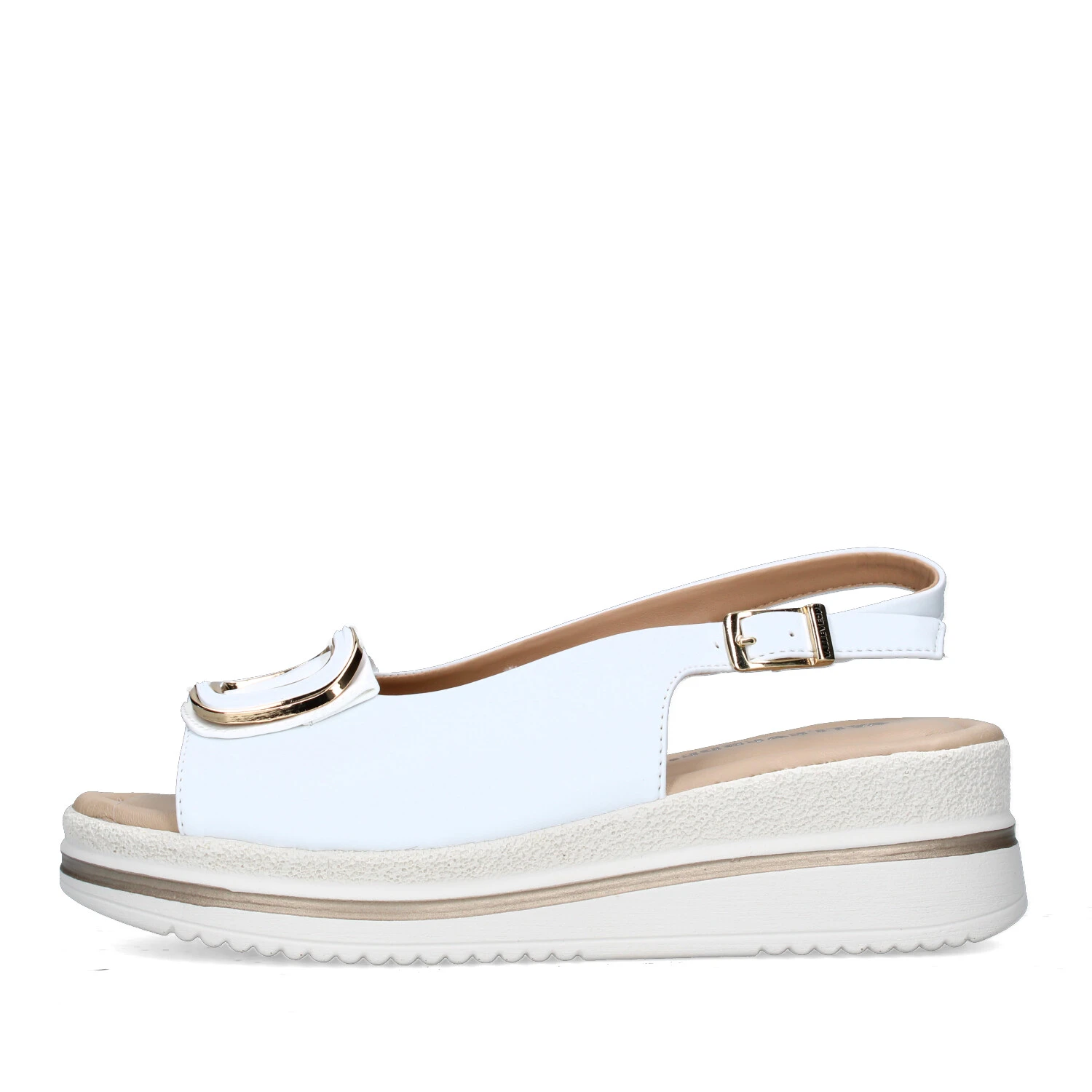 SANDALI CON ZEPPA V32104 DONNA BIANCO