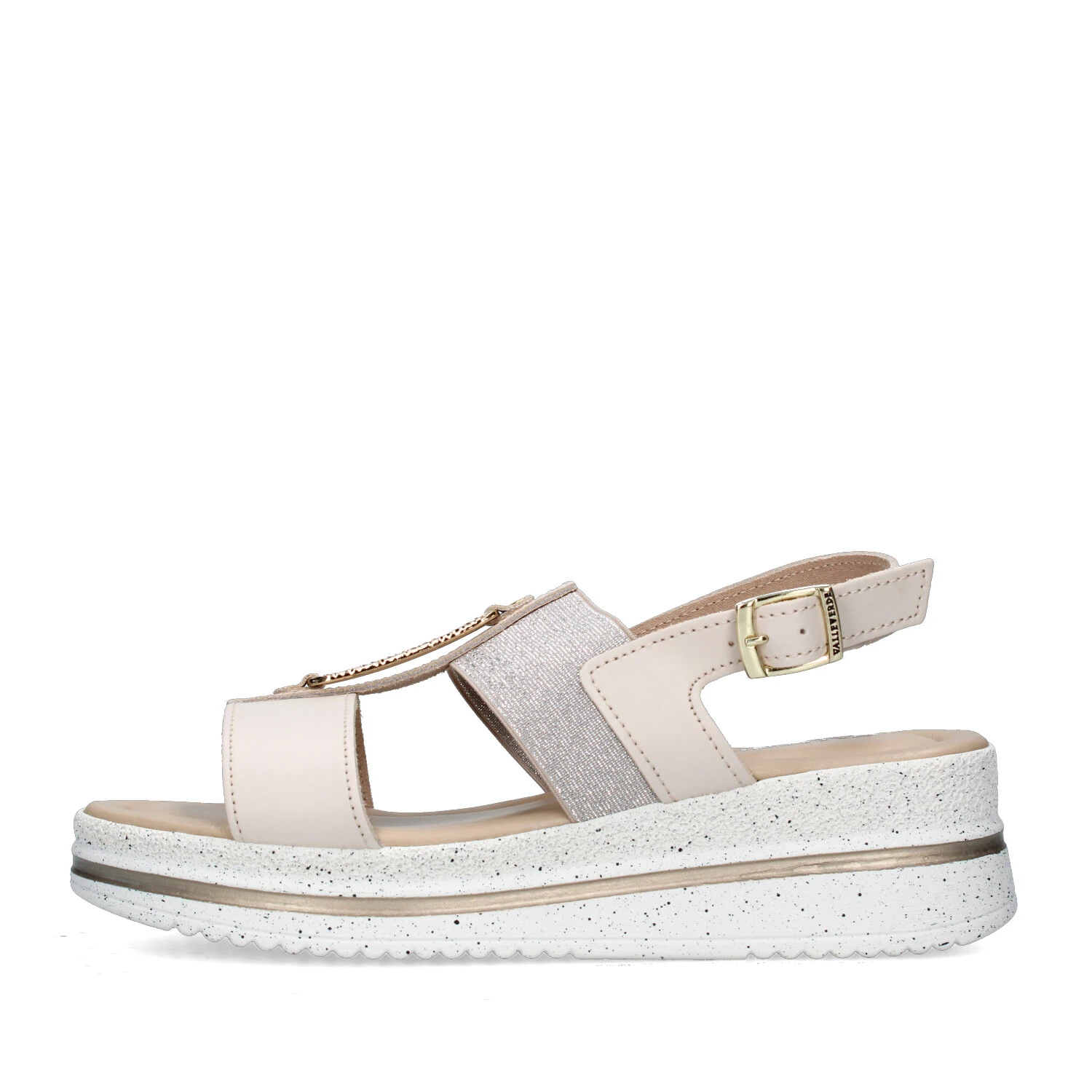 SANDALI CON ZEPPA V32120 DONNA ECRU