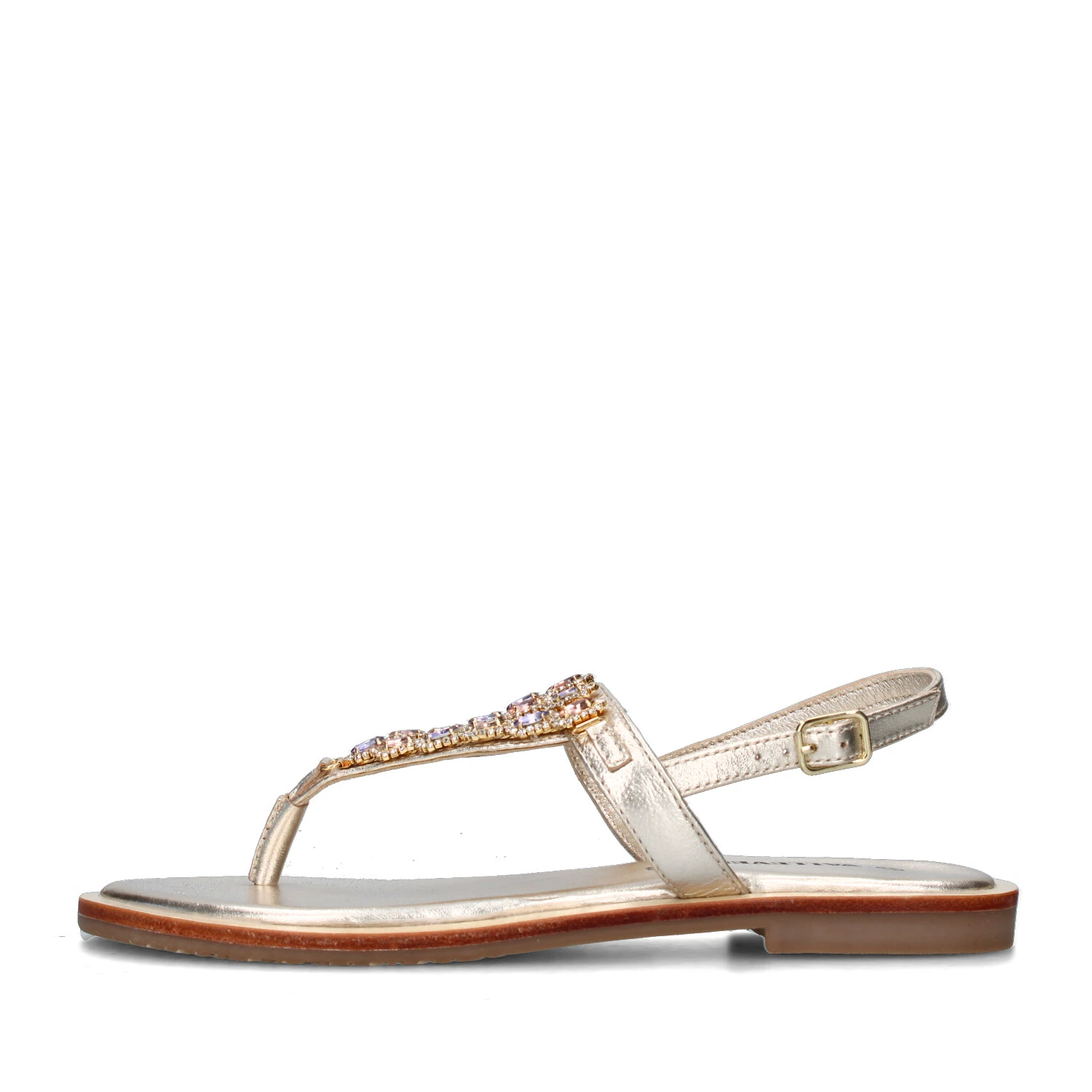 SANDALI TACCO BASSO 14121 DONNA ORO