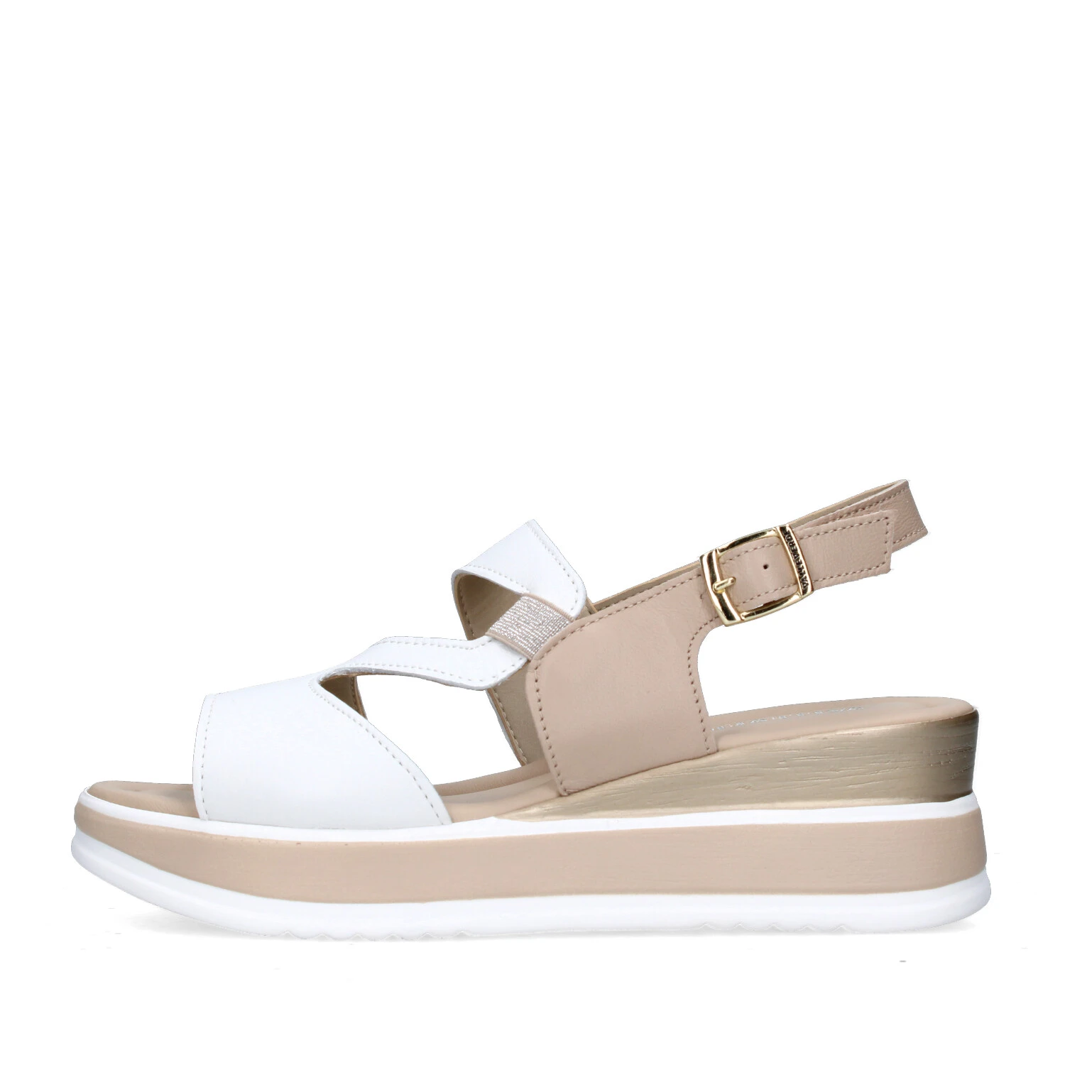 SANDALI CON ZEPPA 32110 DONNA BIANCO