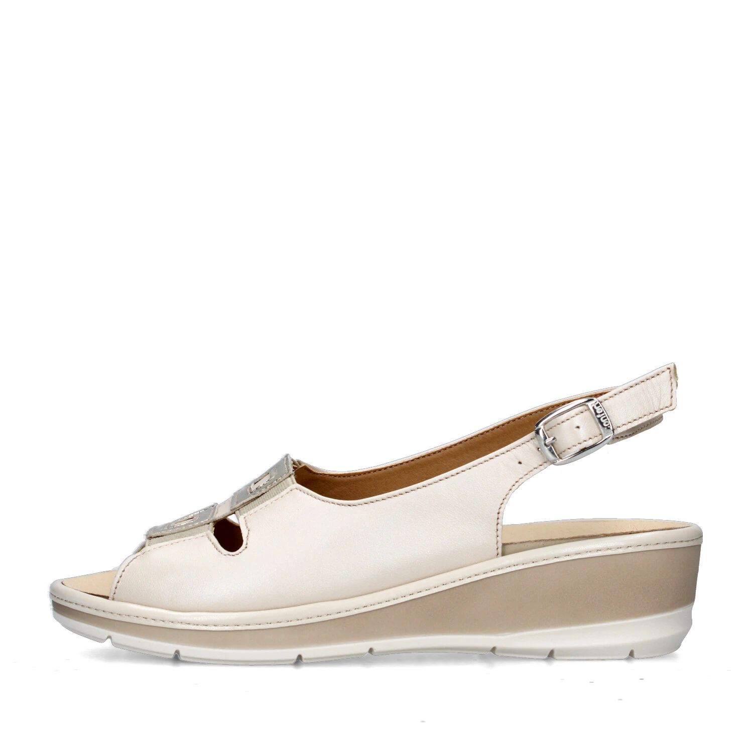 SANDALI CON ZEPPA IO12135C DONNA BEIGE