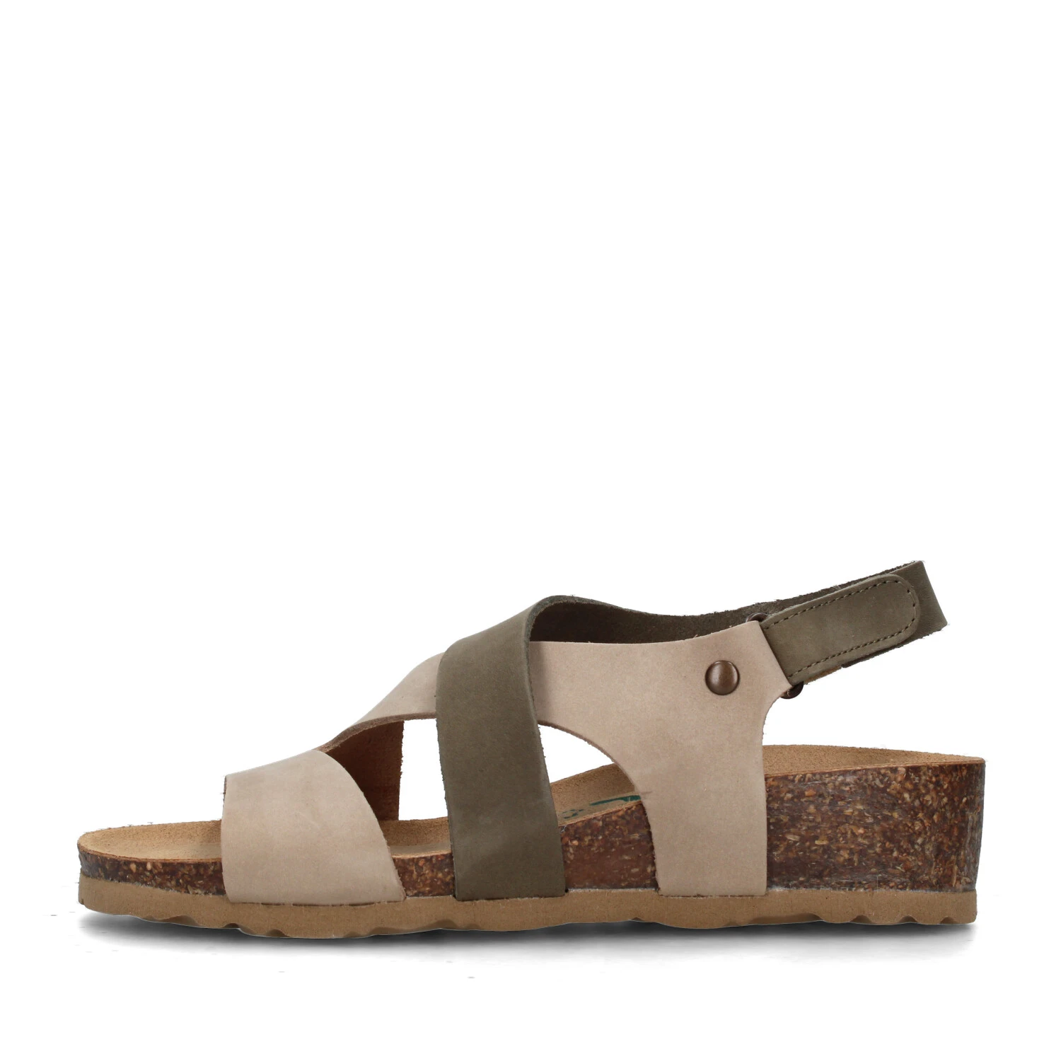 SANDALI CON ZEPPA 12A2390 DONNA BEIGE VERDONE