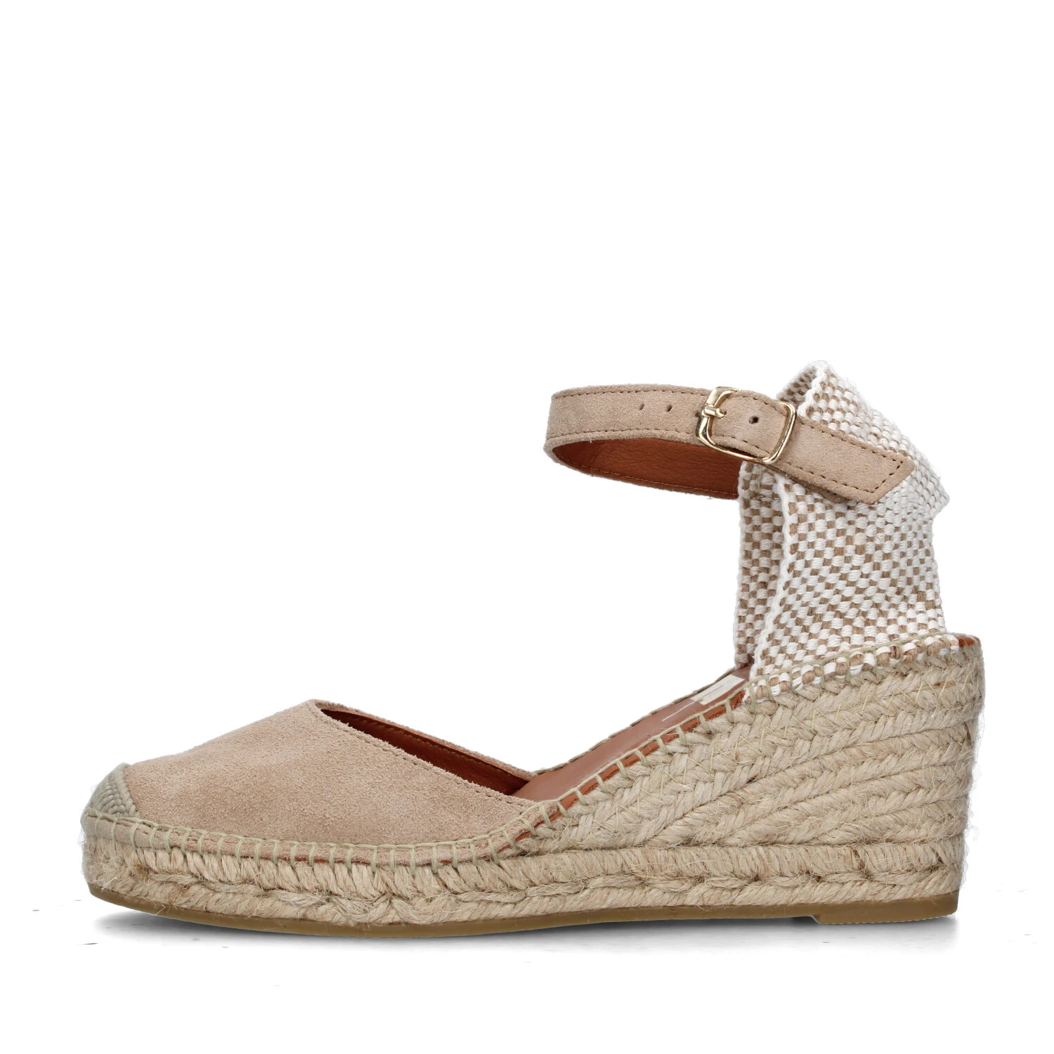 SANDALI CON ZEPPA 1743 ESPADRILLAS DONNA BEIGE