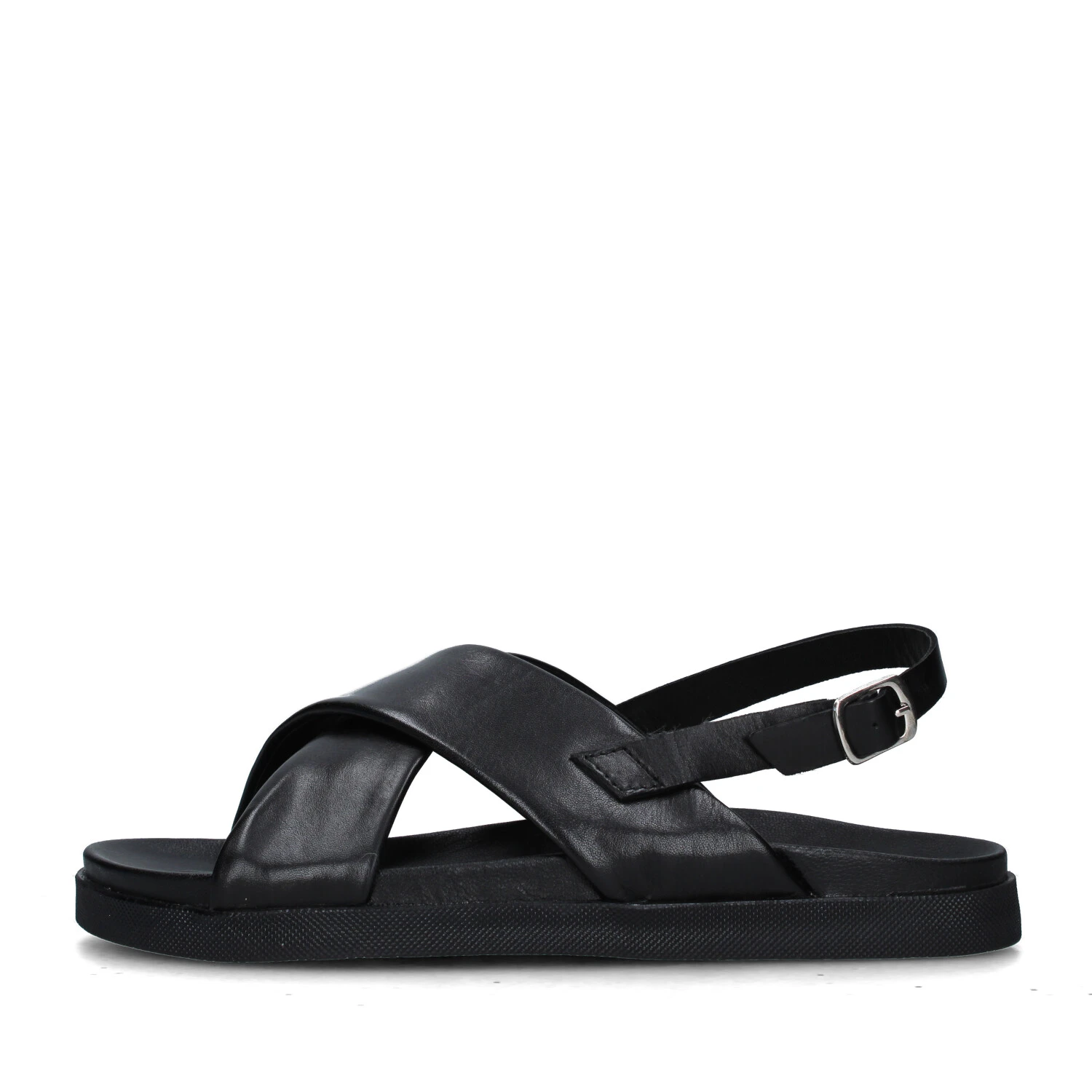 SANDALI CON ZEPPA SW025106 DONNA NERO