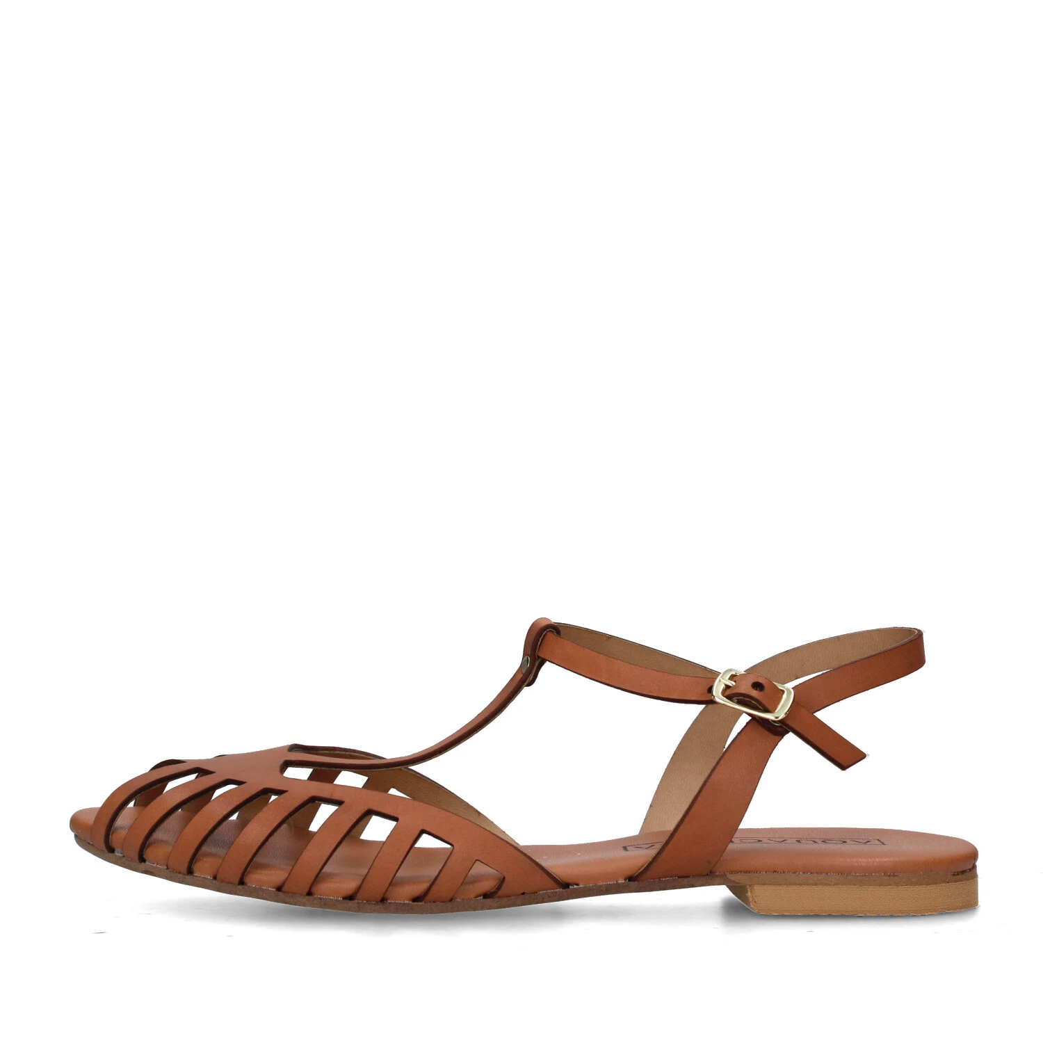 SANDALI TACCO BASSO V-STROMBOLI DONNA CUOIO