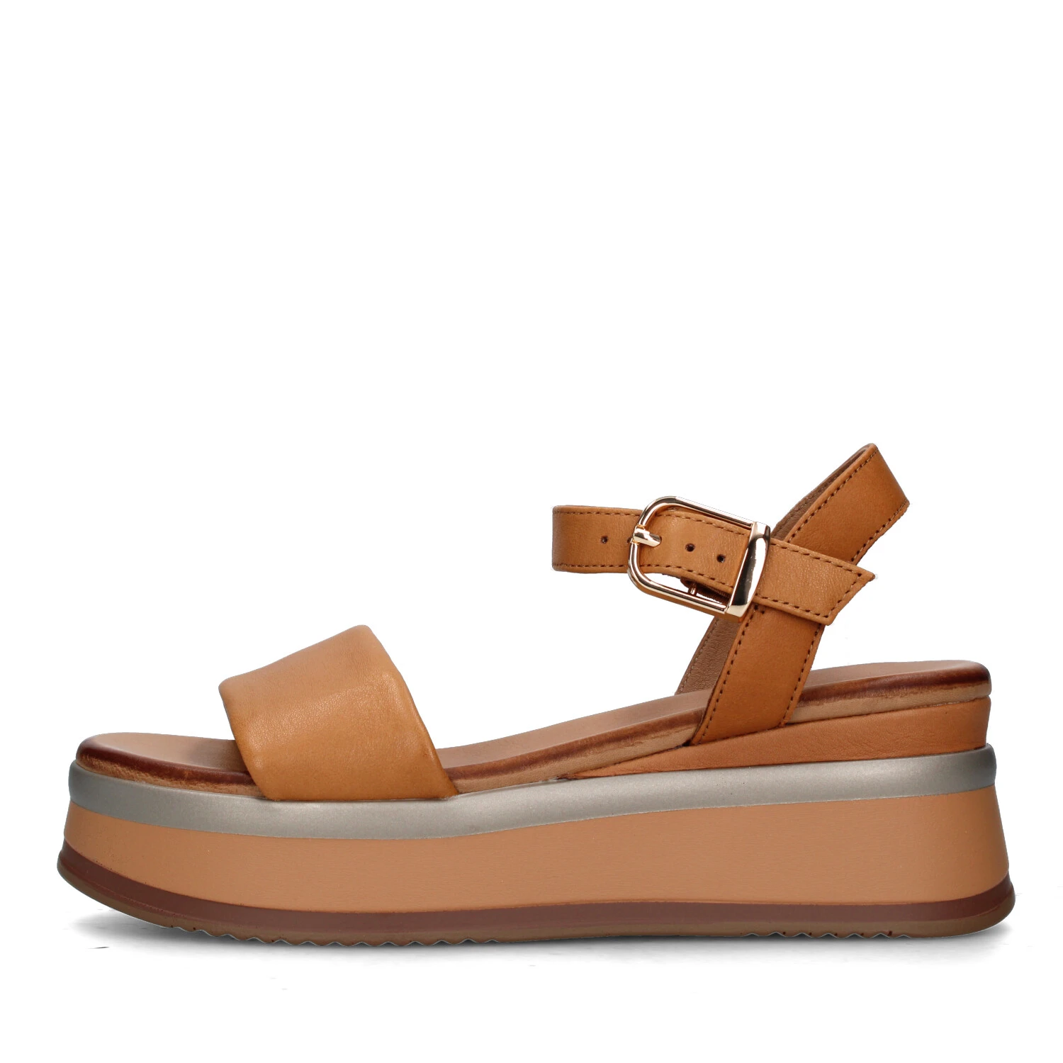 SANDALI CON ZEPPA A98019 DONNA CUOIO