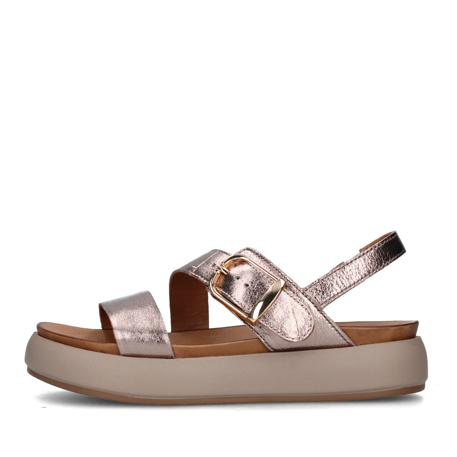 SANDALI CON ZEPPA A96047 DONNA BRONZO